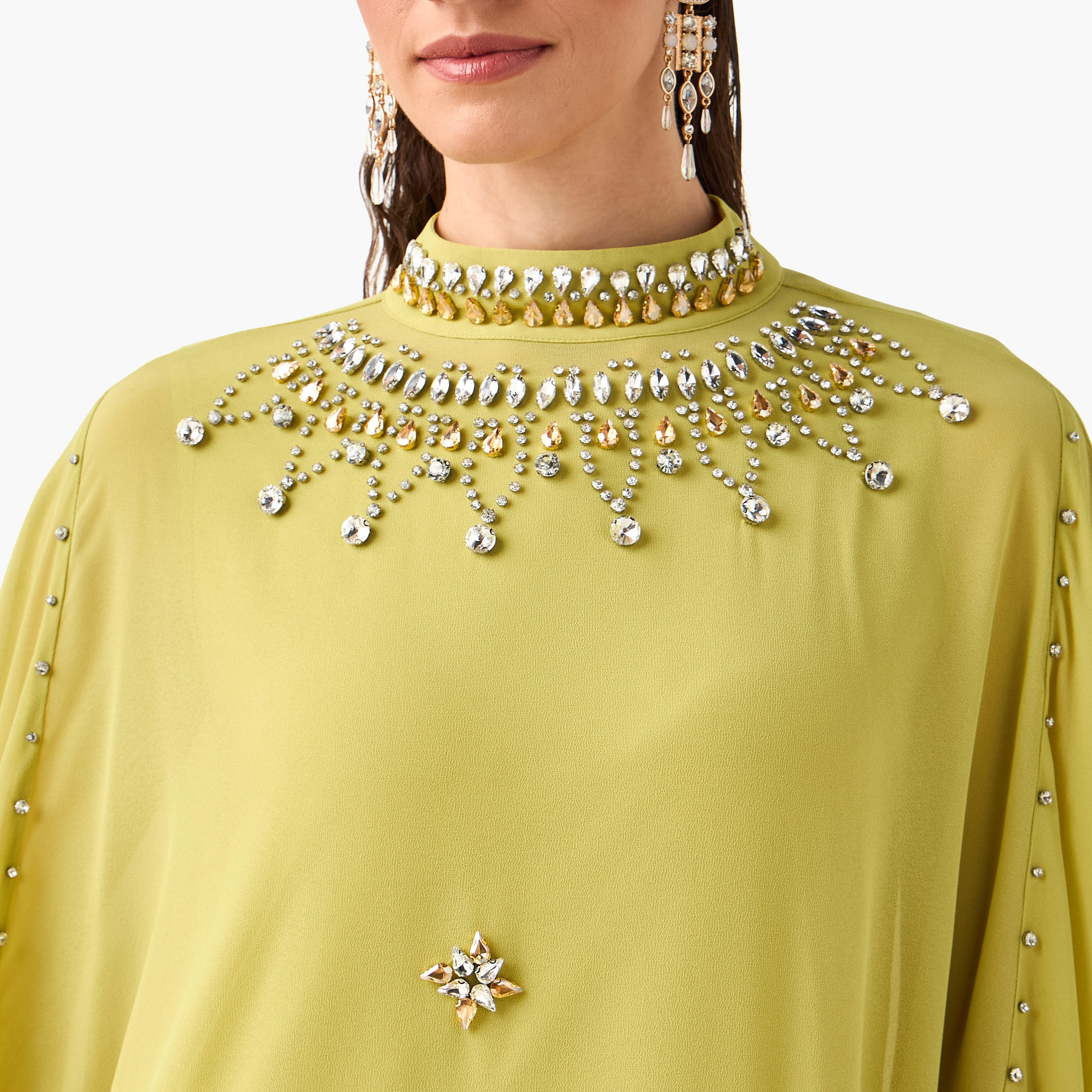 Midi Kaftan Dress with Embellished Detail-women-clothing-dresses-image-3