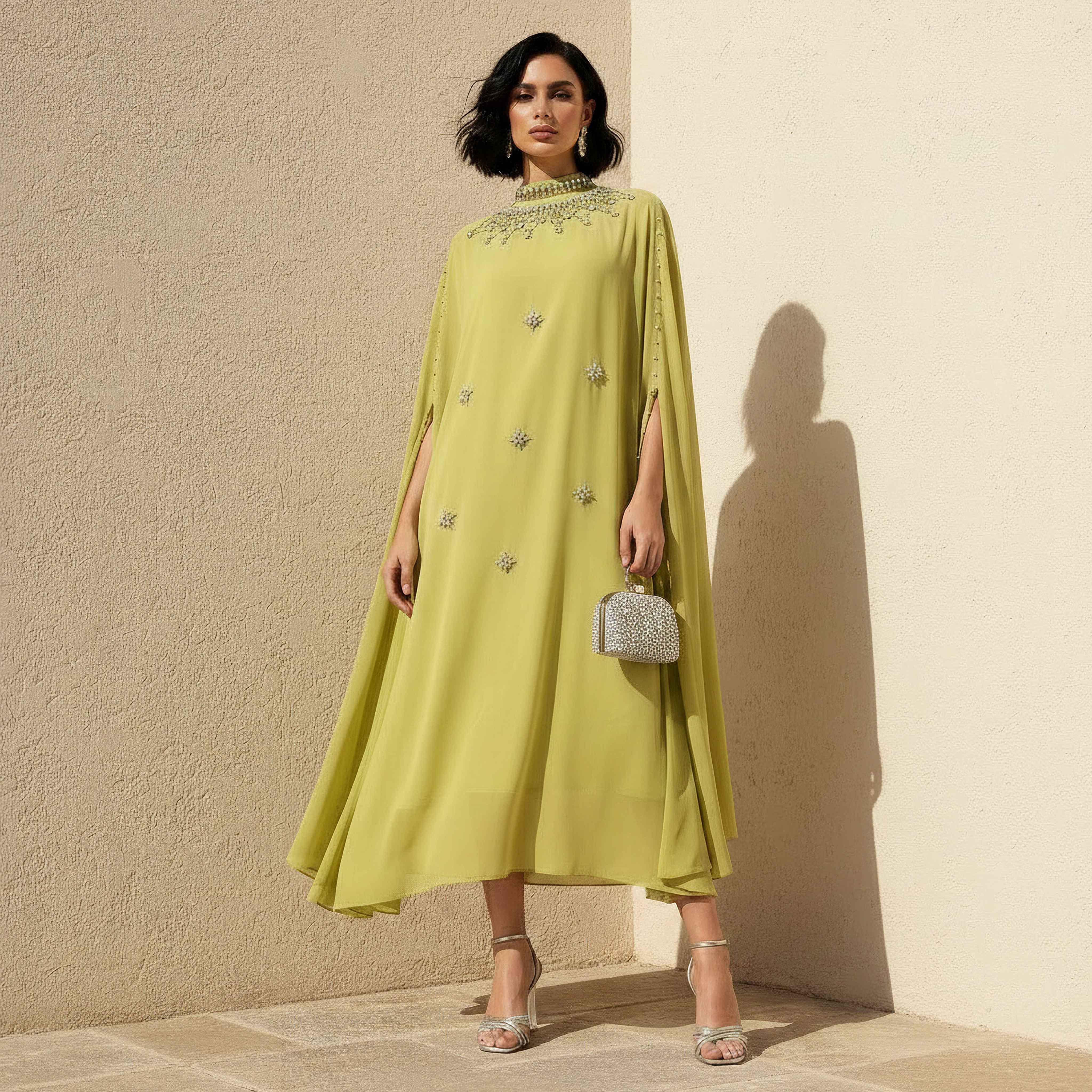 Midi Kaftan Dress with Embellished Detail-women-clothing-dresses-image-1