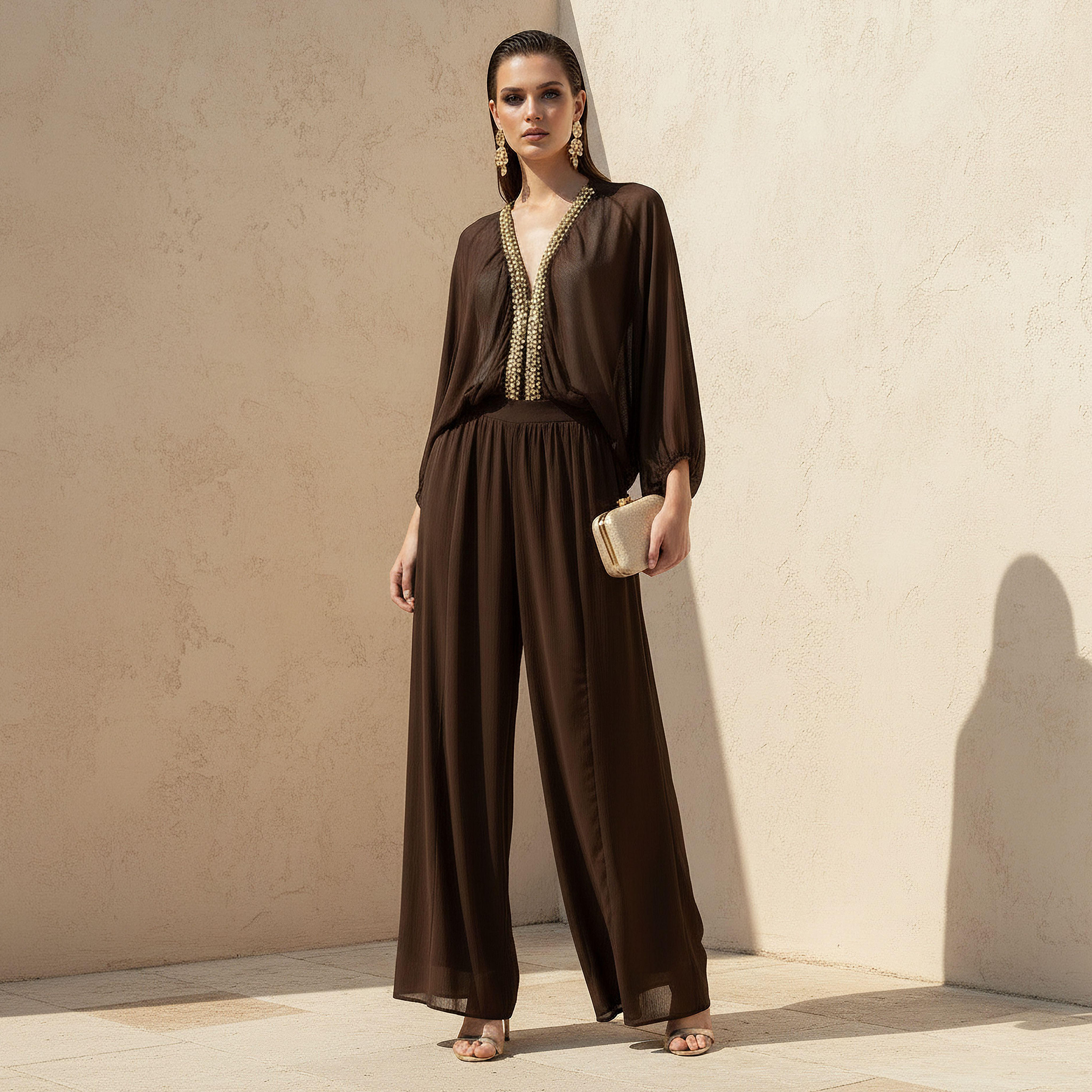 بنطلون واسع الساقين شفاف-women-clothing-coordsets-image-5