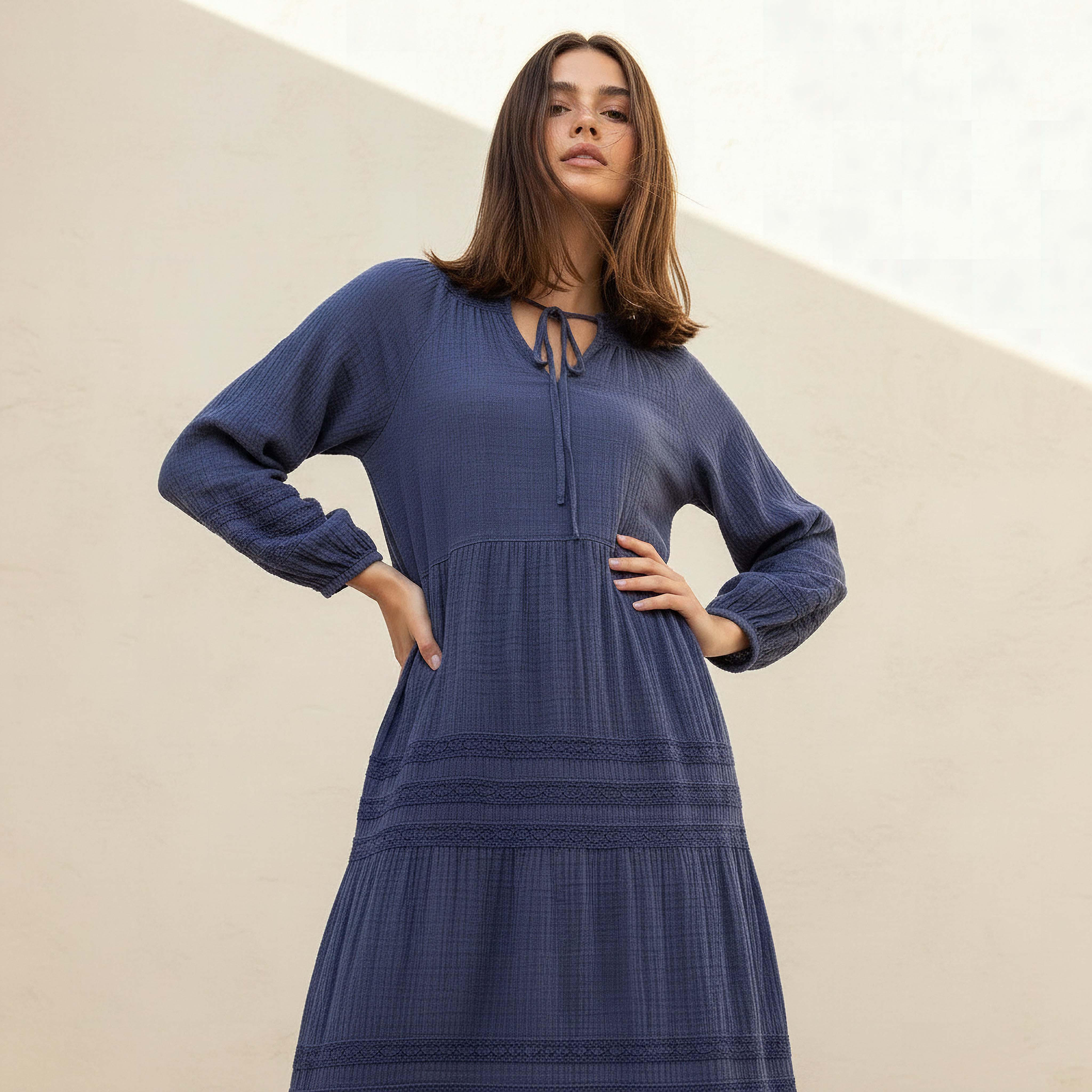 Tiered Maxi Dress with Crochet Embroidery-women-clothing-dresses-image-5