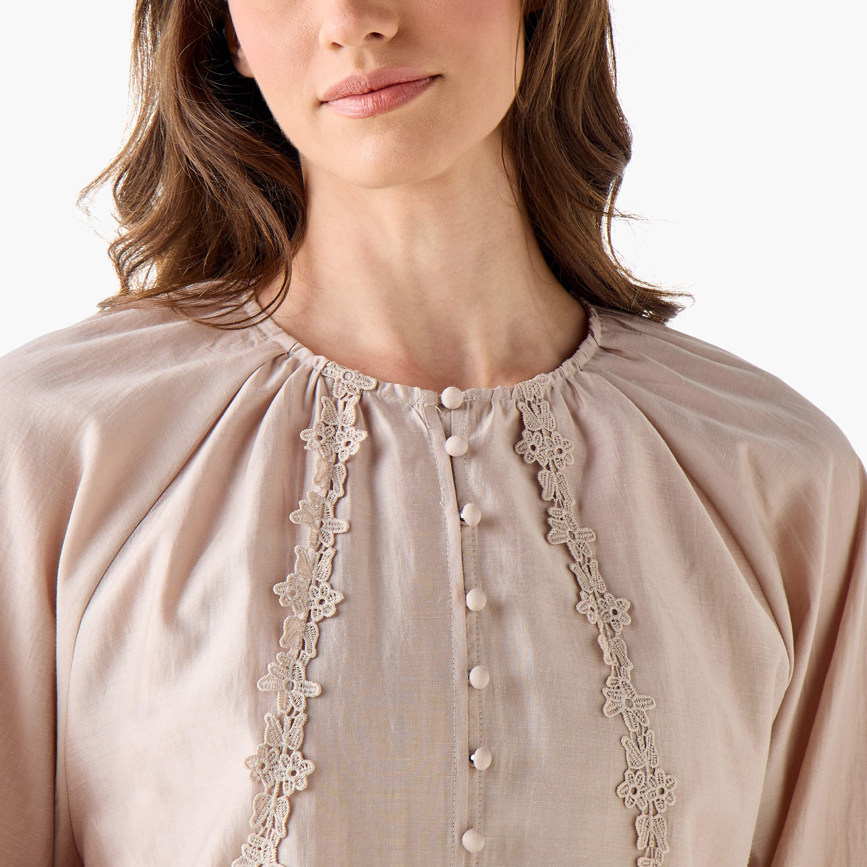 فستان بقصّة إيه لاين بحافة دانتيل وأكمام واسعة للنساء-women-clothing-dresses-image-6