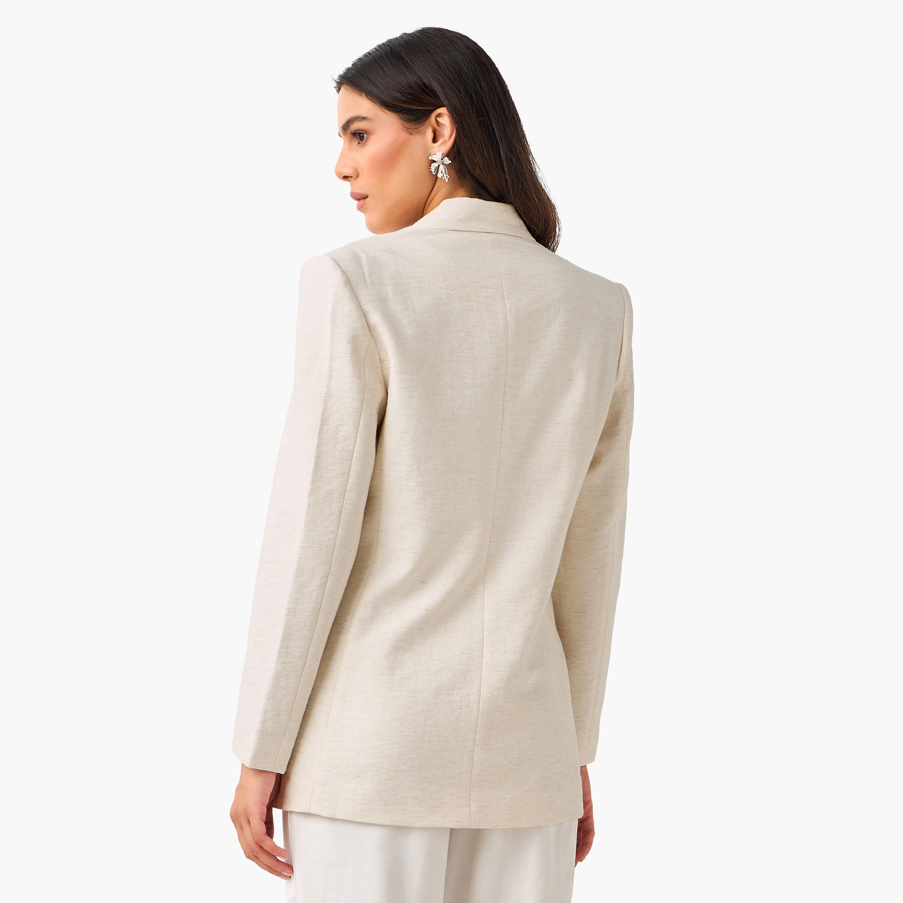 Regular Fit Linen Blend Blazer with Notch Lapel-women-clothing-coatsandjackets-blazers-image-5