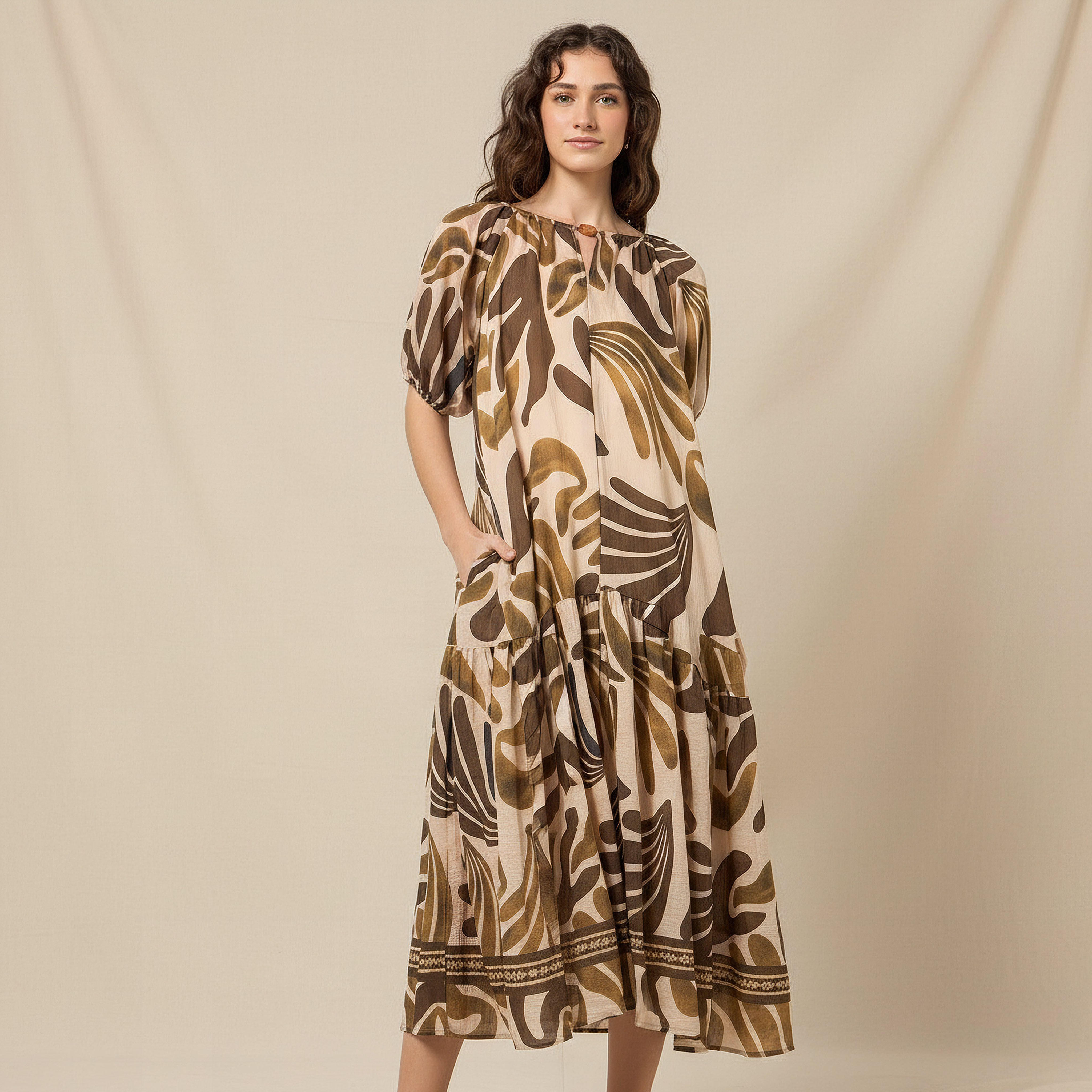 فستان متعدد الطبقات بطبعات للنساء-women-clothing-dresses-image-1