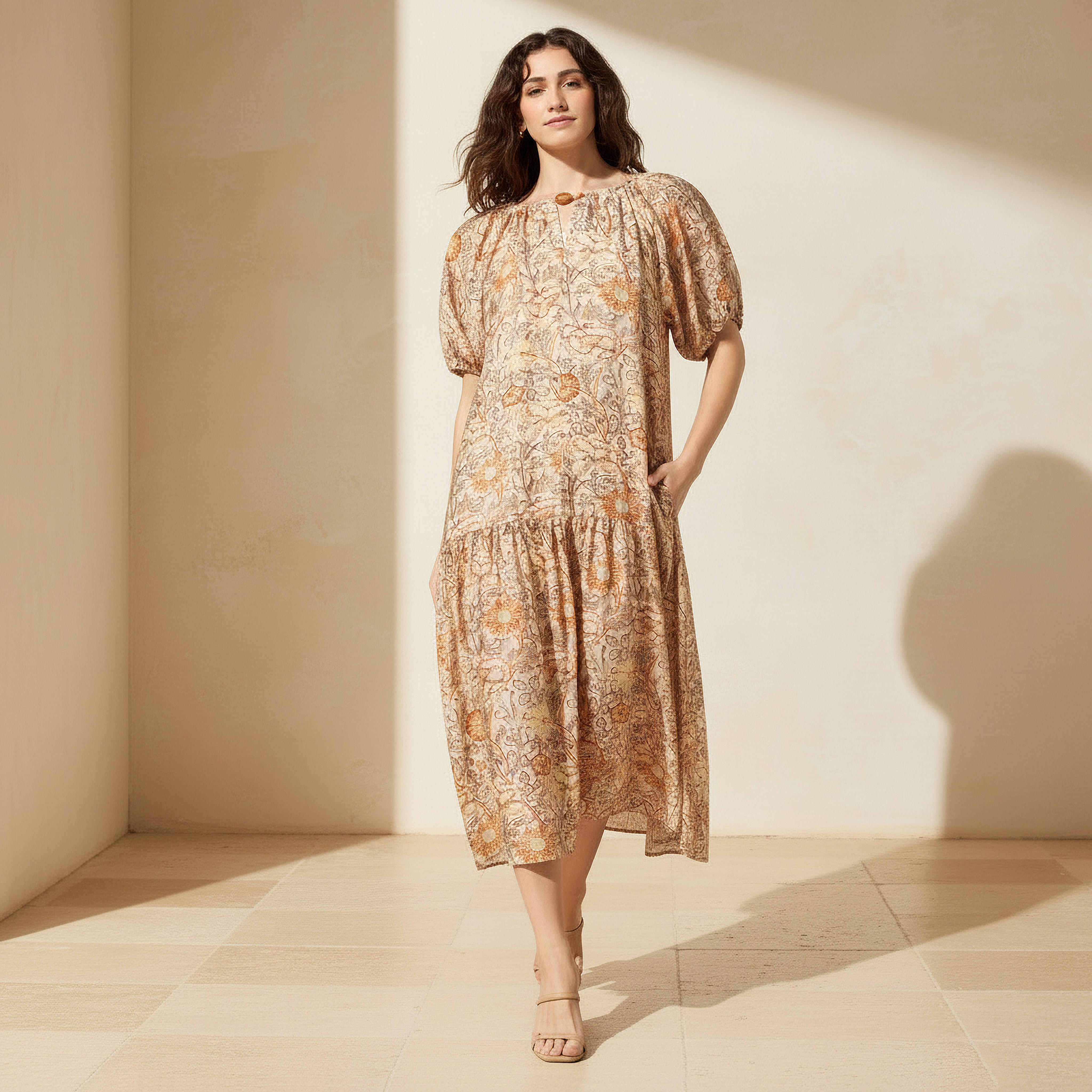 فستان بطبقات وطبعات زهرية للنساء-women-clothing-dresses-image-1