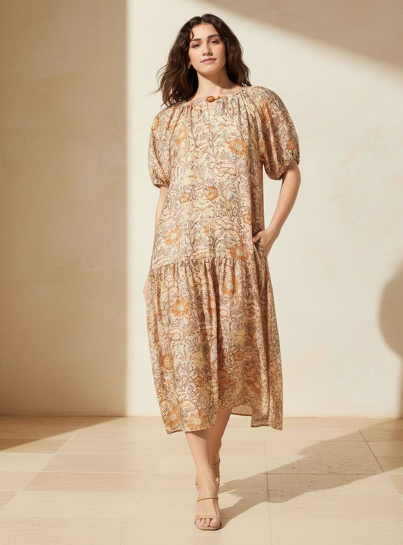 فستان بطبقات وطبعات زهرية للنساء-women-clothing-dresses-image-1