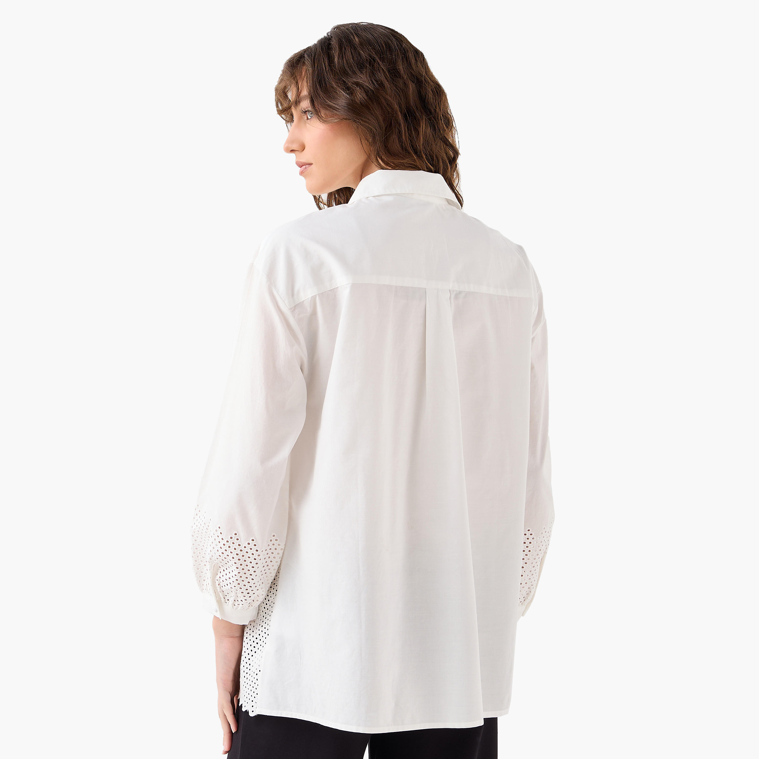 Cotton Shirt with Cutwork Design-women-clothing-shirtsandblouses-shirts-image-5