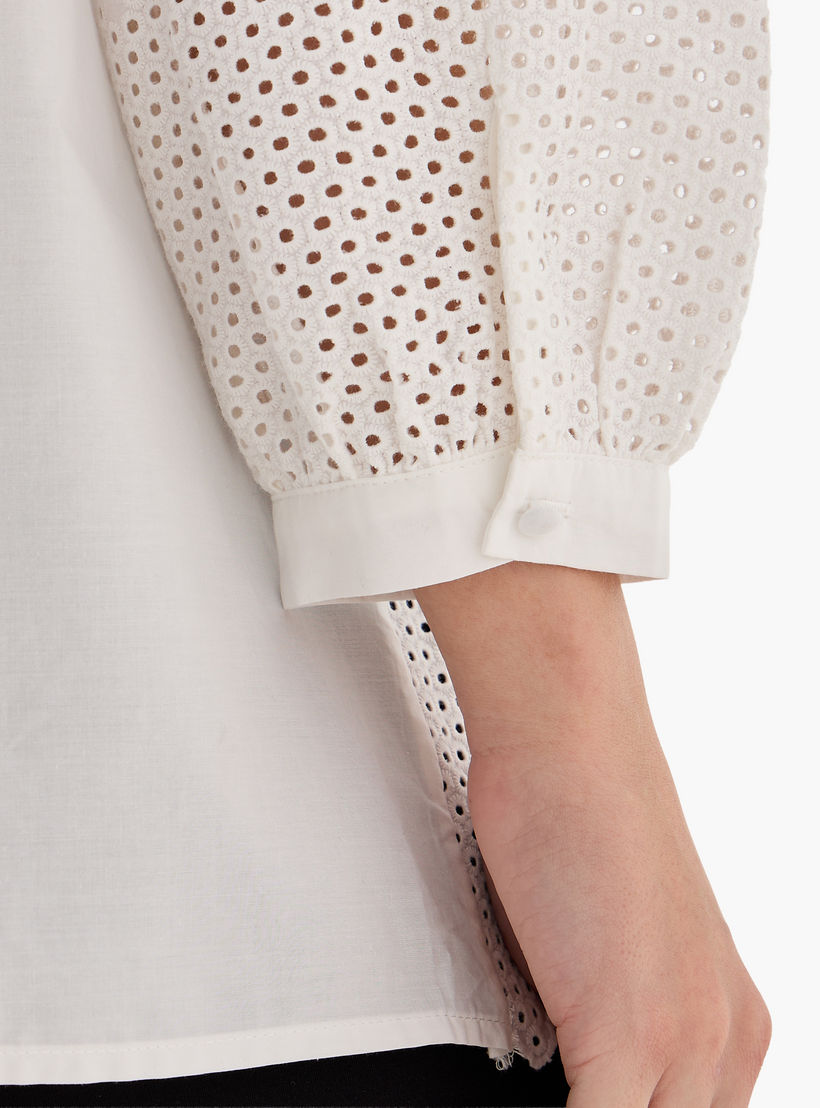 Cotton Shirt with Cutwork Design-women-clothing-shirtsandblouses-shirts-image-7