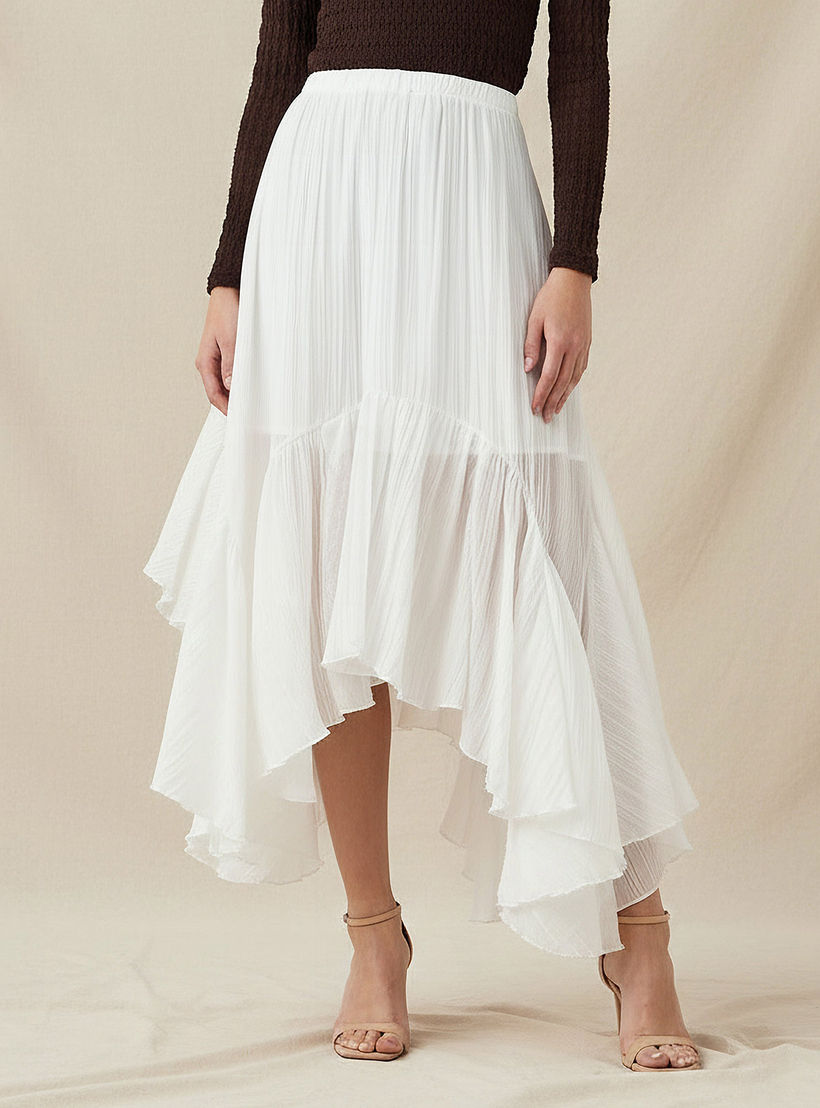 تنورة ميدي غير متماثلة بكشكش من أيكونيك-women-clothing-bottoms-skirts-image-5