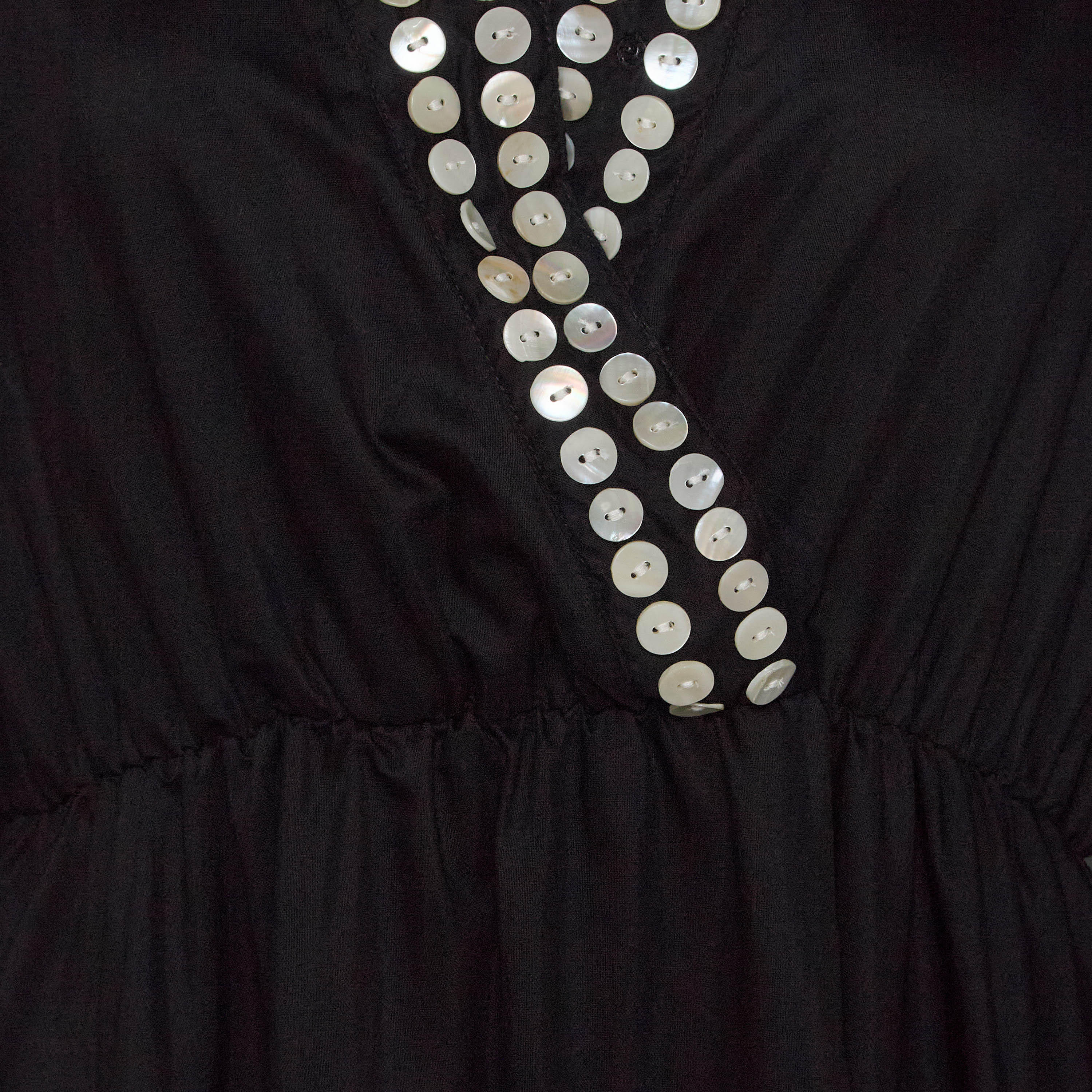 Embellished A-line Women Dress with V-neck-women-clothing-dresses-image-2