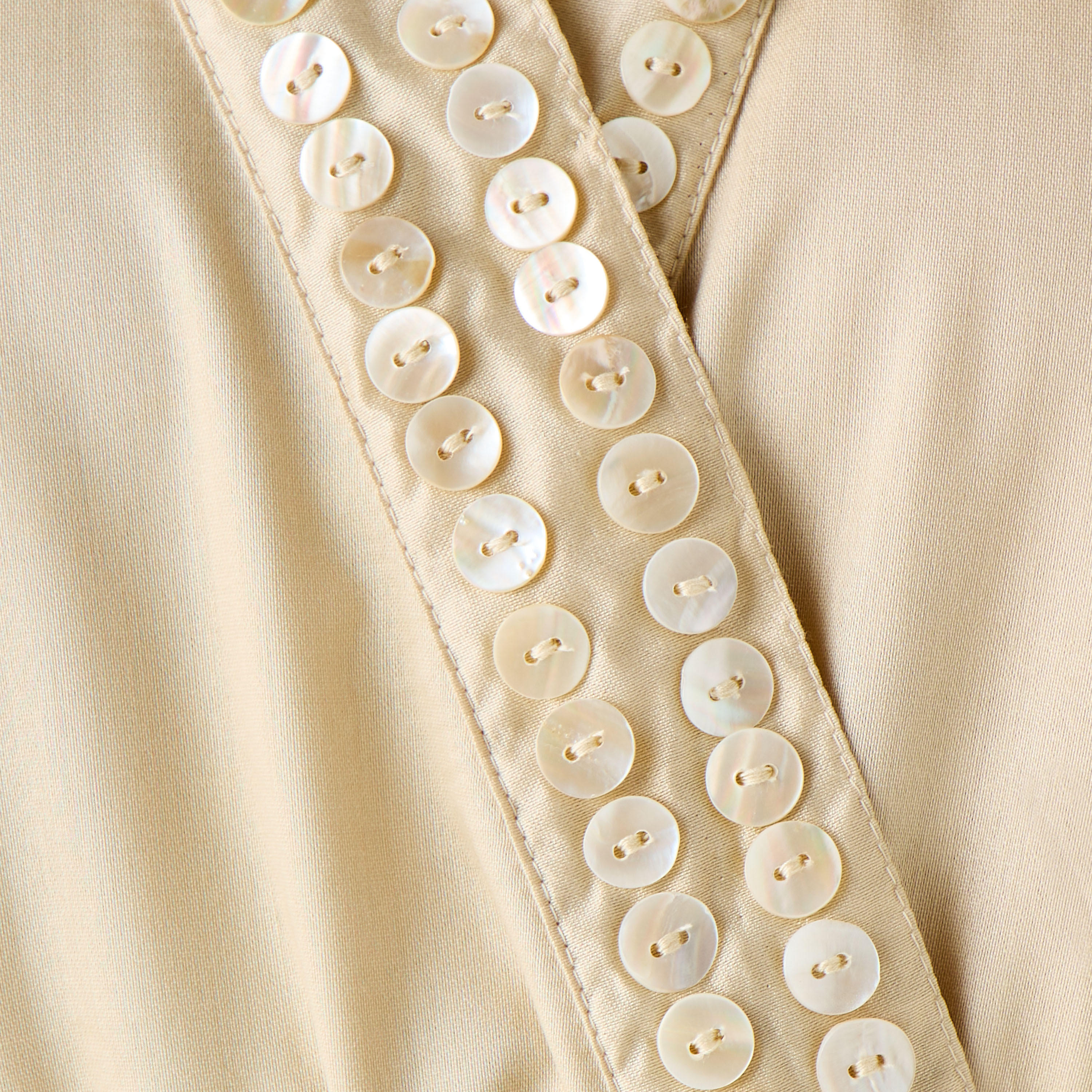 Embellished A-line Women Dress with V-neck-women-clothing-dresses-image-2