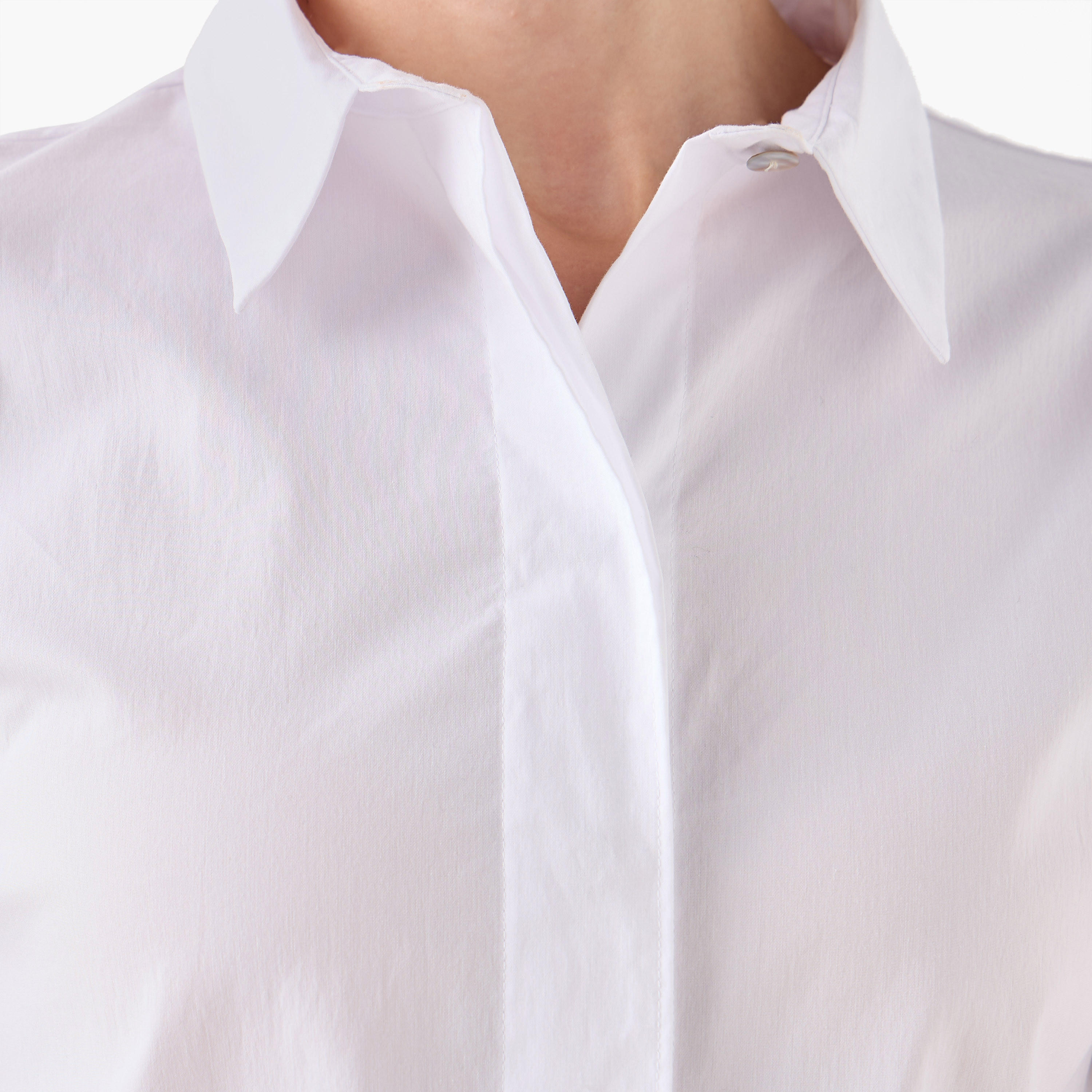 Relaxed Fit Shirt with Concealed Placket-women-clothing-shirtsandblouses-shirts-image-2