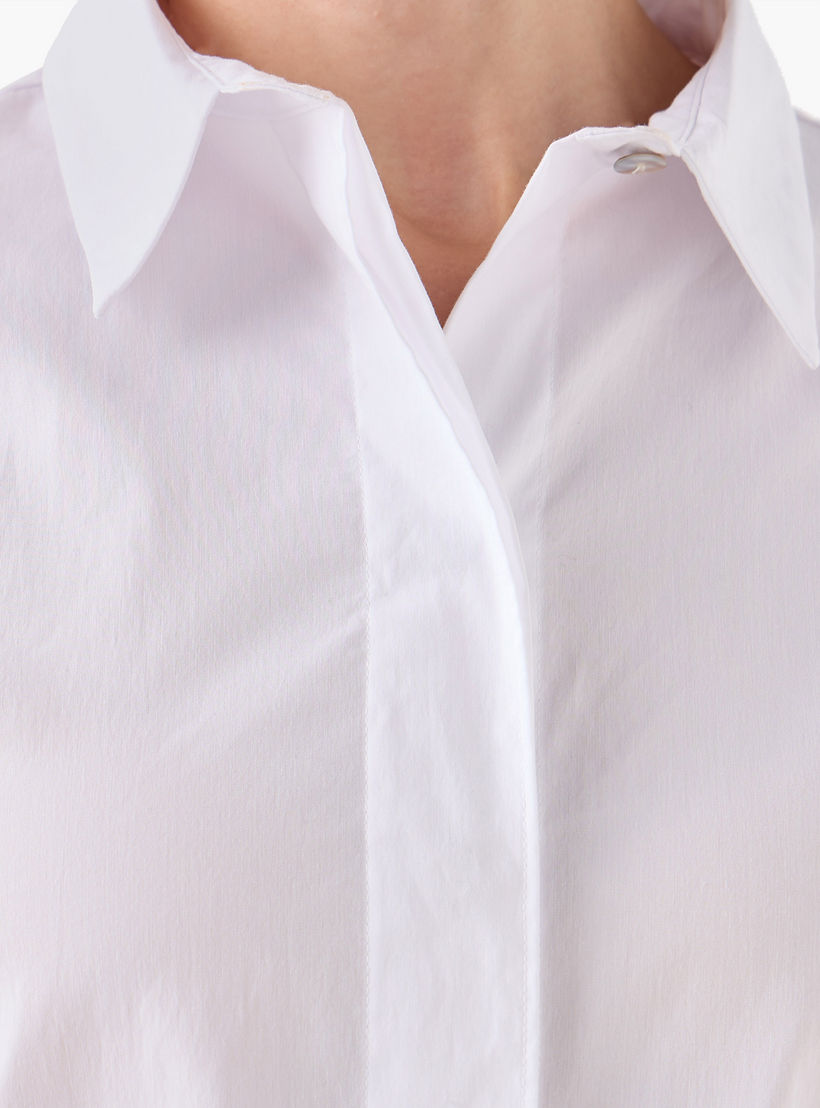 Relaxed Fit Shirt with Concealed Placket-women-clothing-shirtsandblouses-shirts-image-2