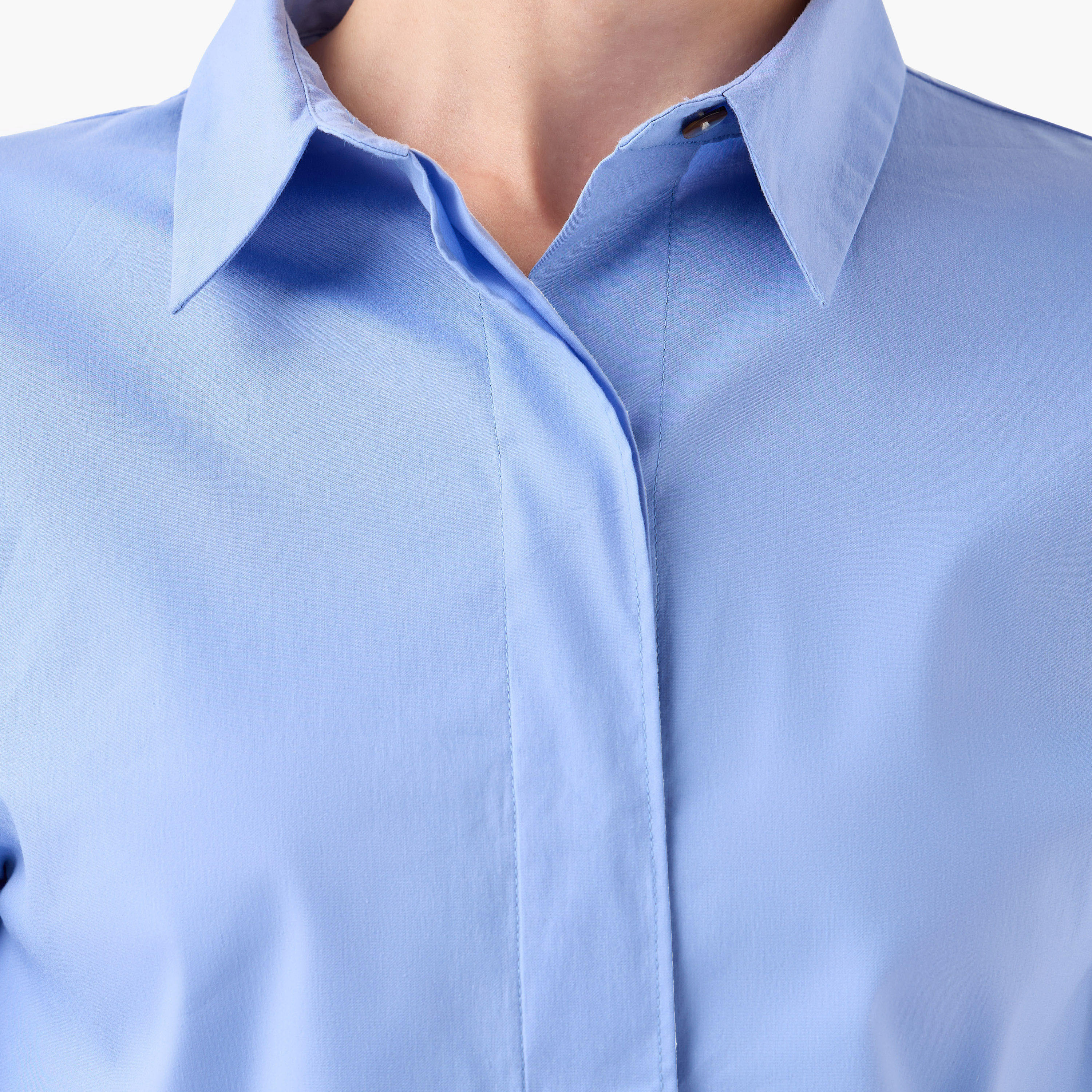 قميص بقصة مريحة وأزرار مخفية-women-clothing-shirtsandblouses-shirts-image-7
