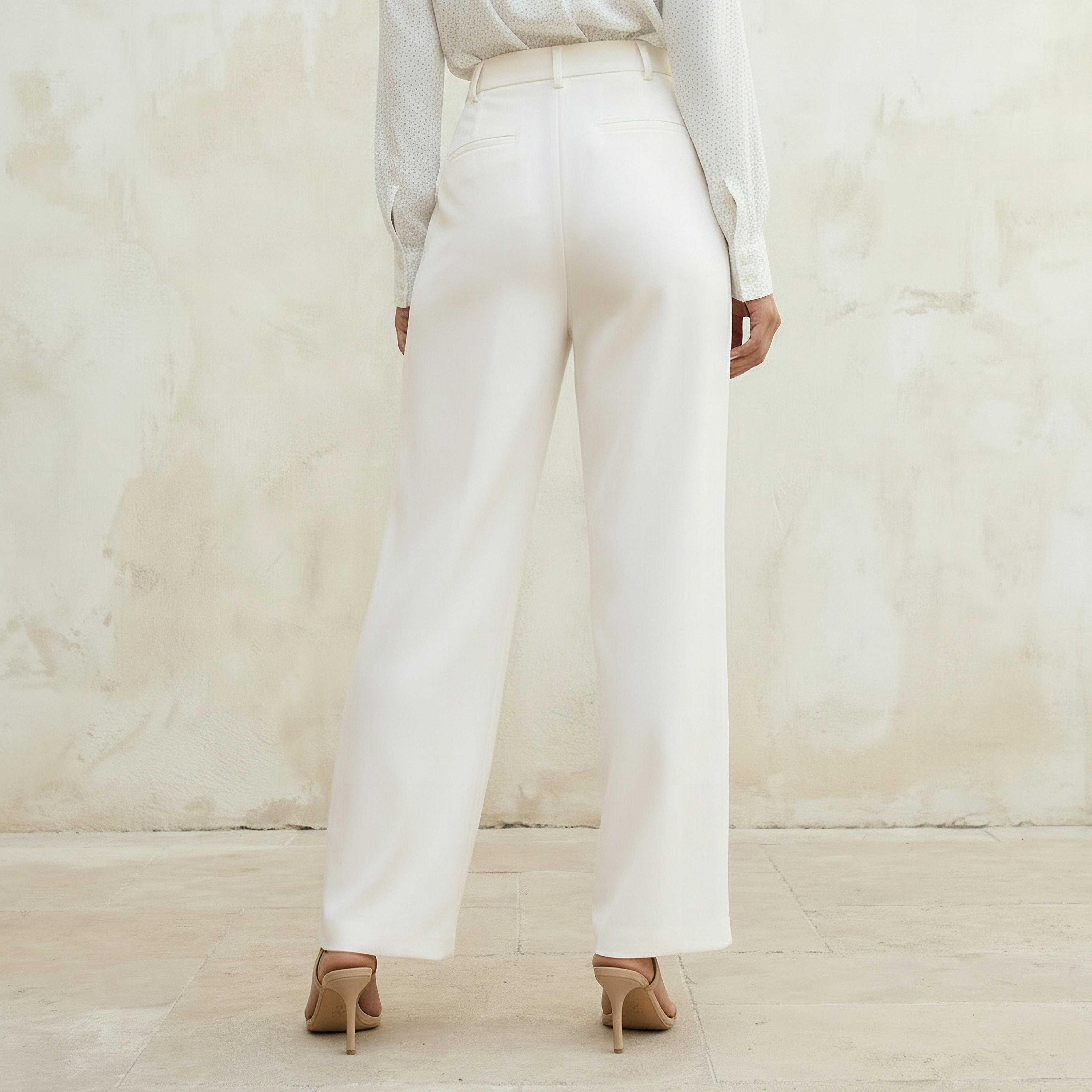 بنطلون رسمي بقصة عادية وكسرات-women-clothing-bottoms-trousers-image-1