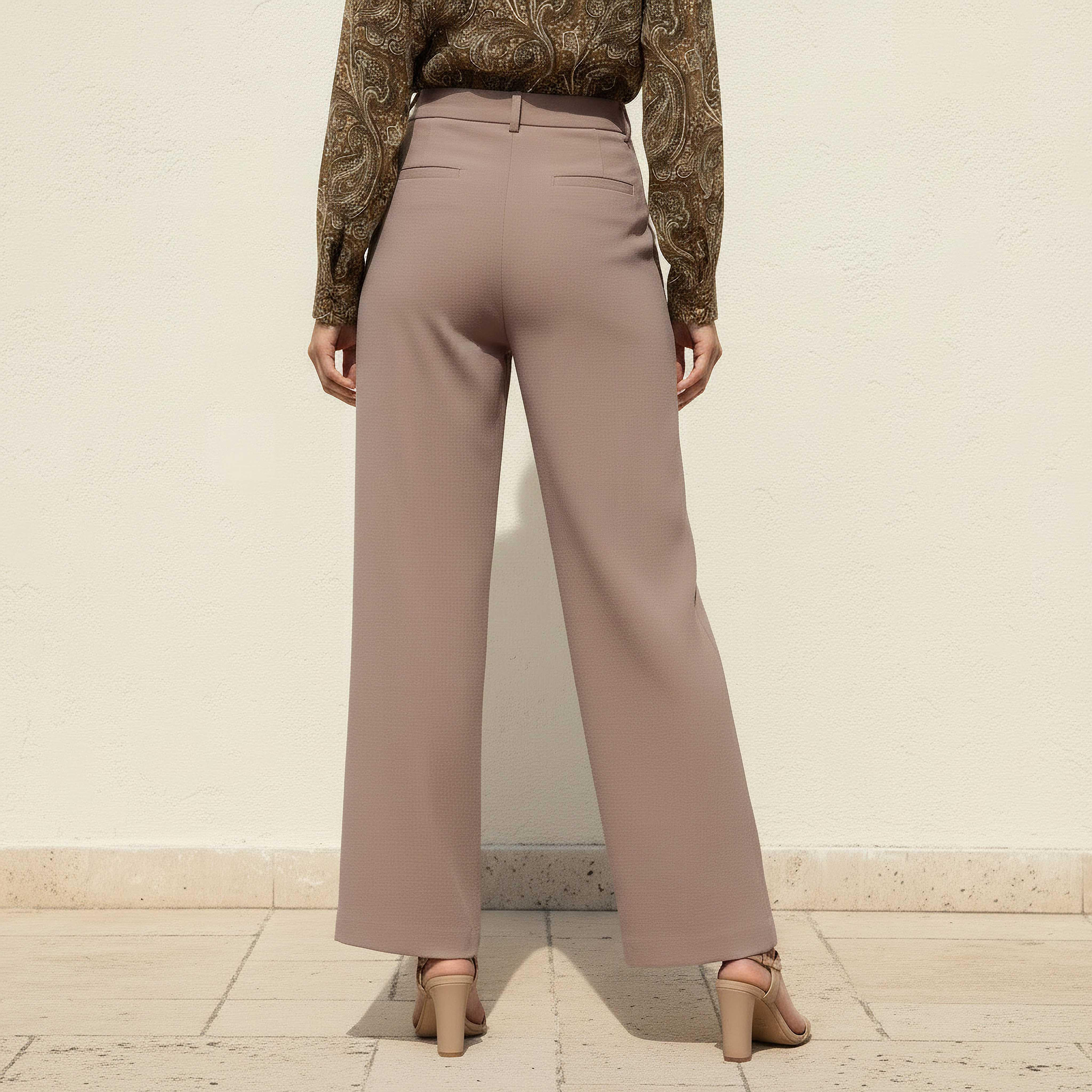بنطلون رسمي بقصة عادية وكسرات-women-clothing-bottoms-trousers-image-1
