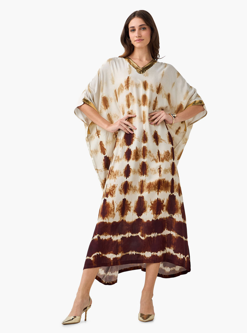 فستان قفطان بياقة V وطبعات-women-clothing-dresses-image-3