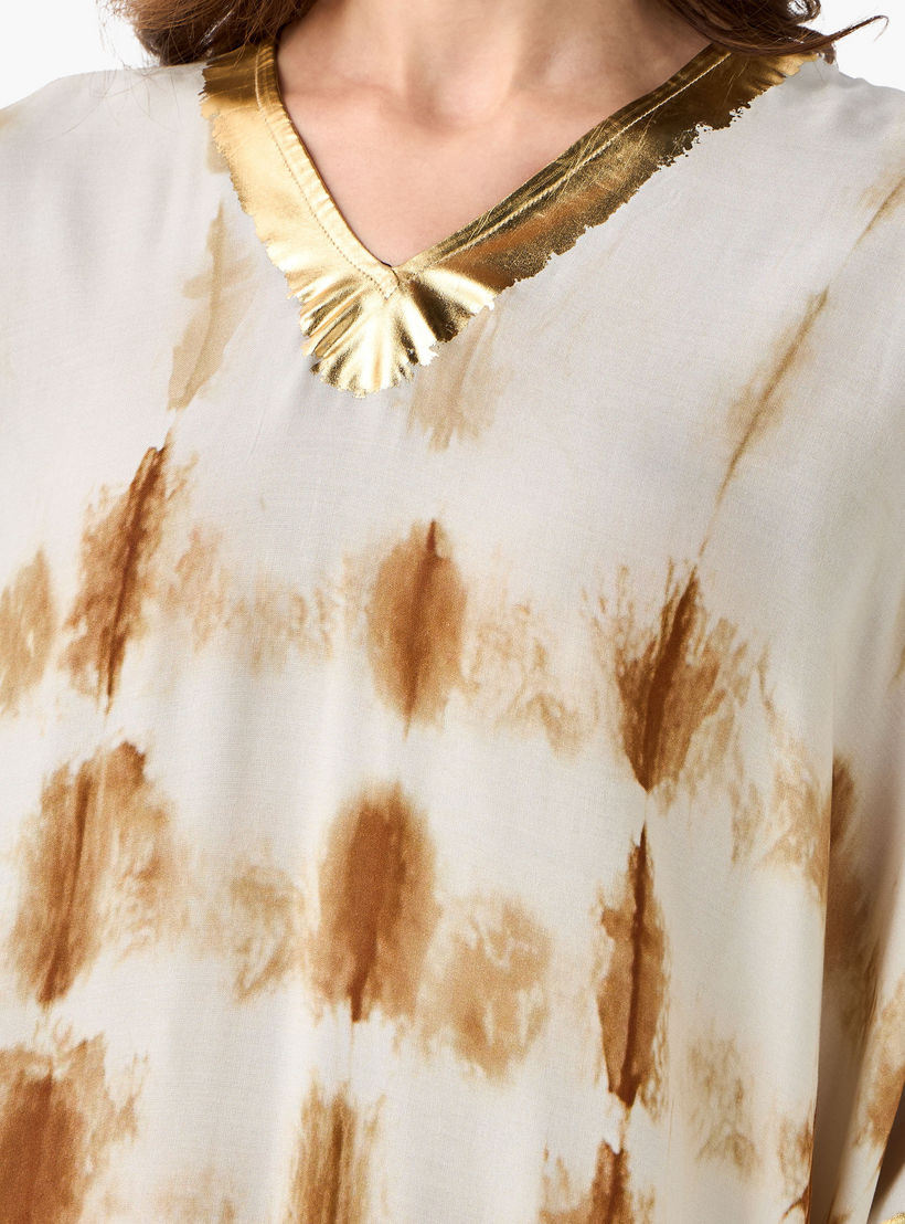 فستان قفطان بياقة V وطبعات-women-clothing-dresses-image-6