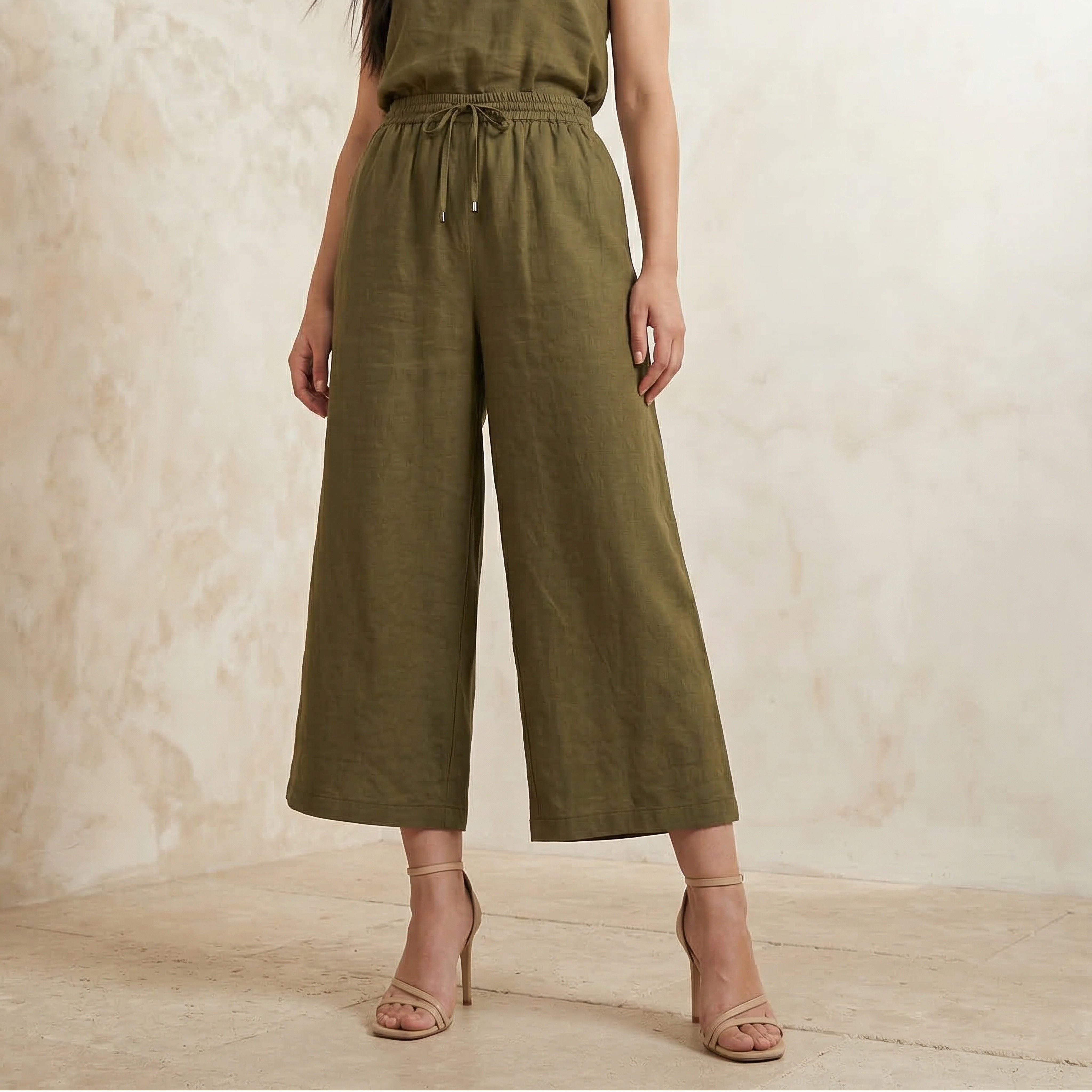 Wide Leg Textured Pants-women-clothing-bottoms-trousers-image-1