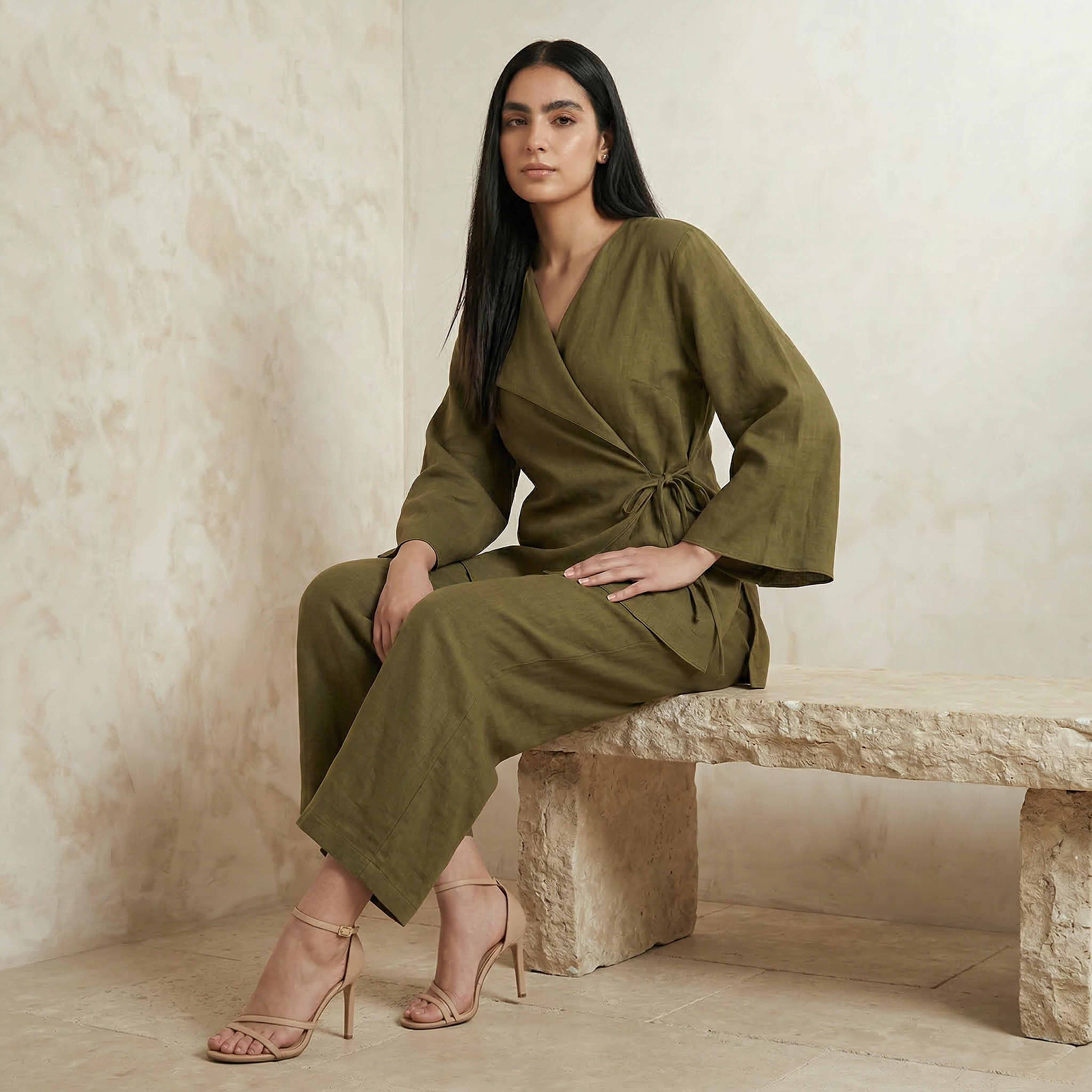 Wide Leg Textured Pants-women-clothing-bottoms-trousers-image-5
