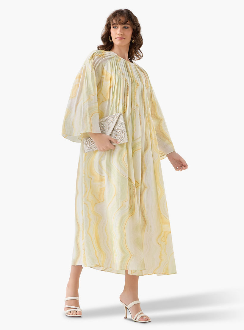 فستان ميدي إيه لاين بتفاصيل بينتوك-women-clothing-dresses-image-3