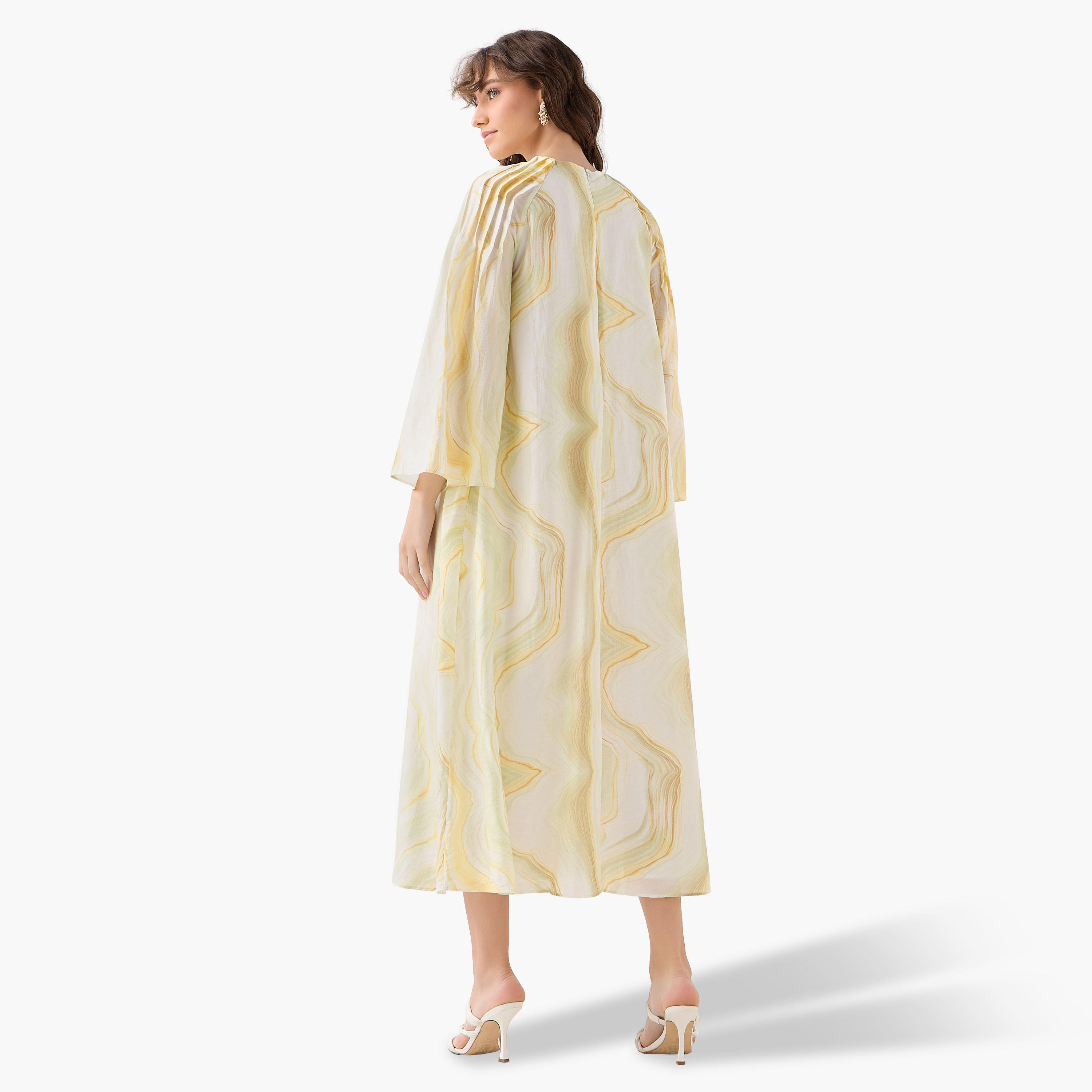 فستان ميدي إيه لاين بتفاصيل بينتوك-women-clothing-dresses-image-4