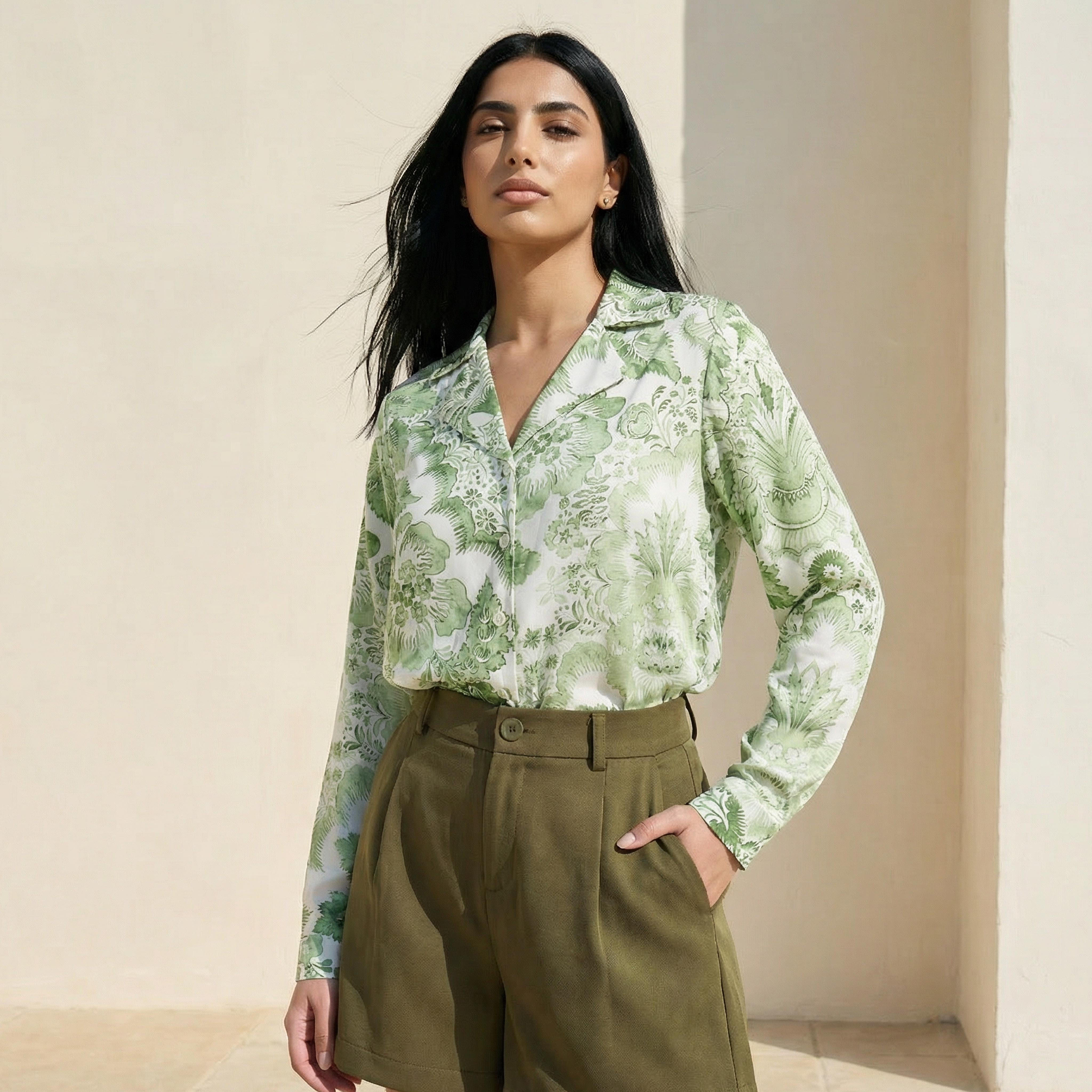 Relaxed Fit Shirt with Floral Print-women-clothing-shirtsandblouses-shirts-image-3