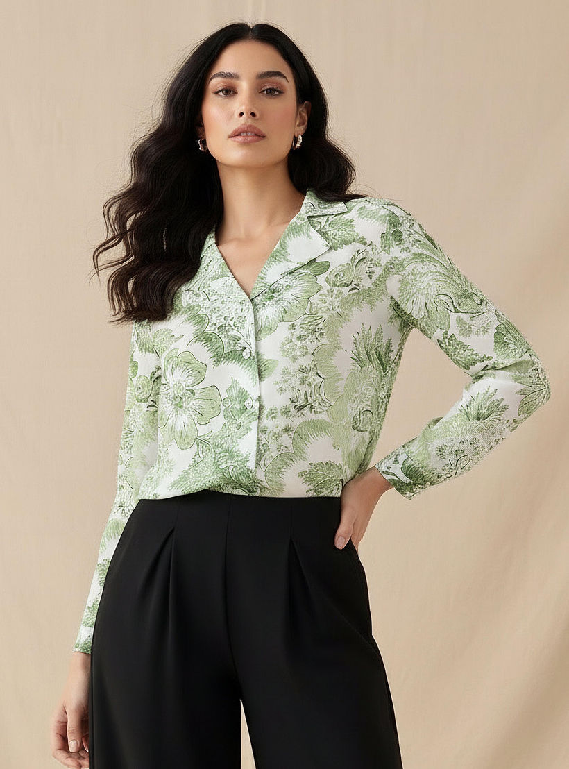 Relaxed Fit Shirt with Floral Print-women-clothing-shirtsandblouses-shirts-image-1