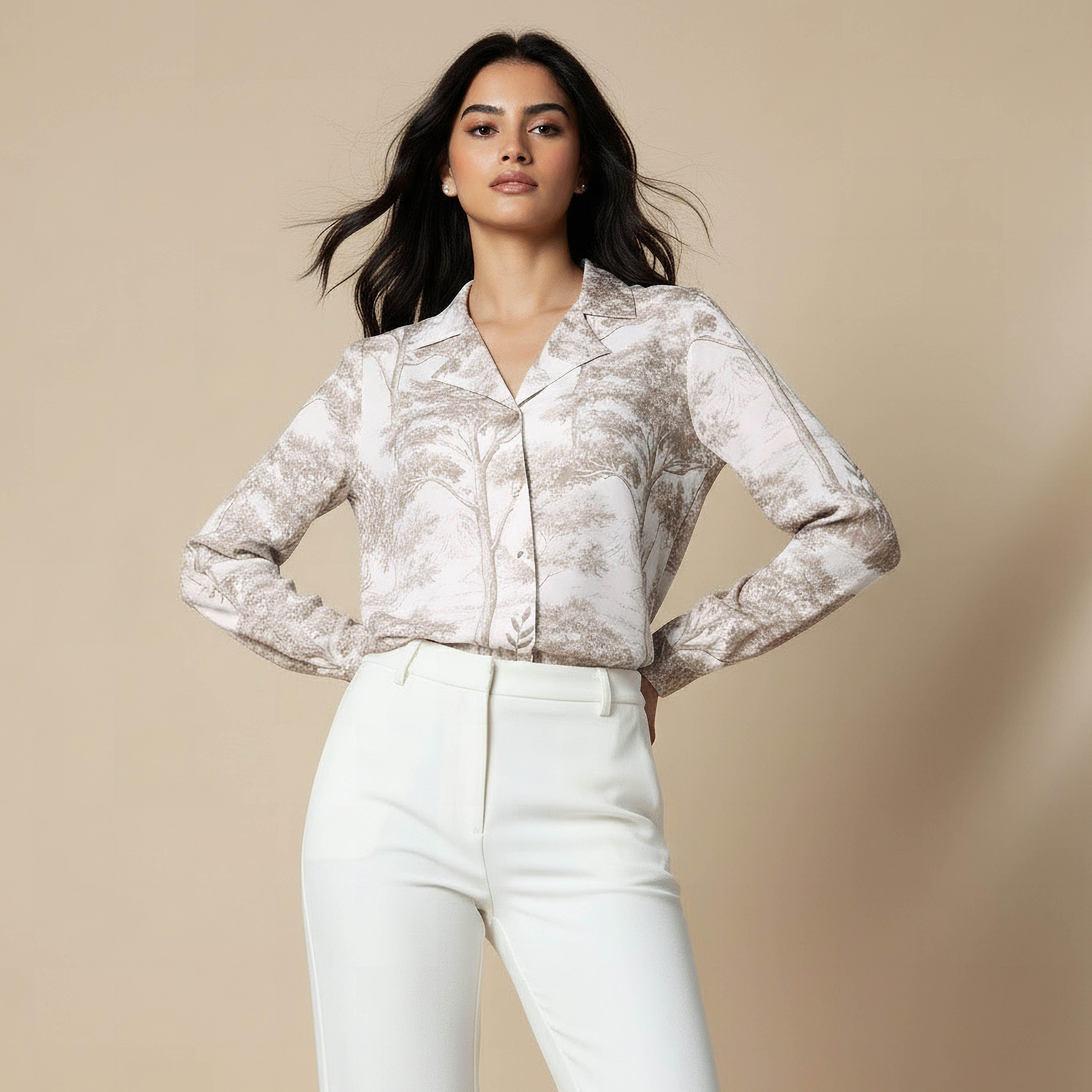 قميص بقصة عادية وطبعات-women-clothing-shirtsandblouses-shirts-image-1