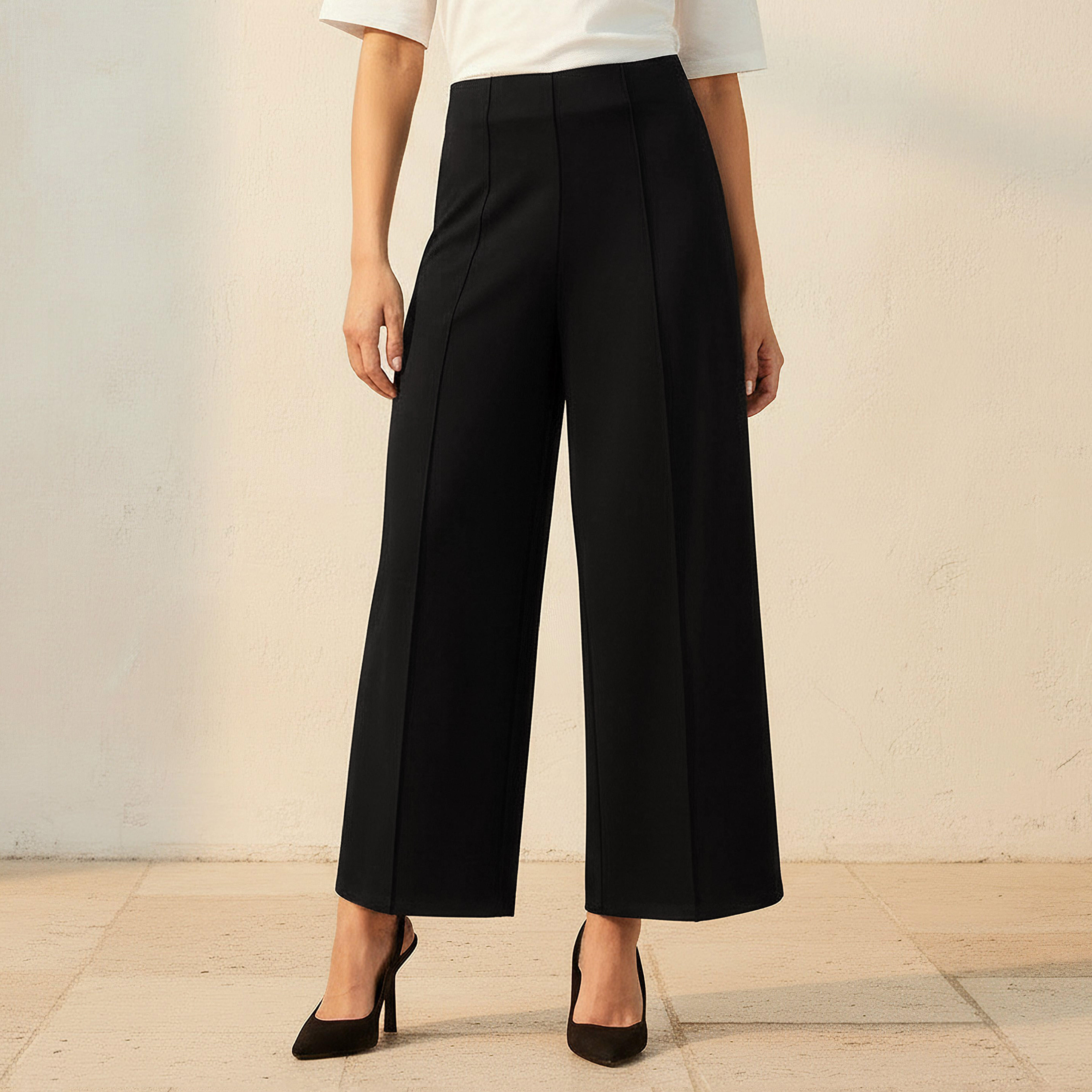 Full Pants with Wide Leg Design-women-clothing-bottoms-trousers-image-1