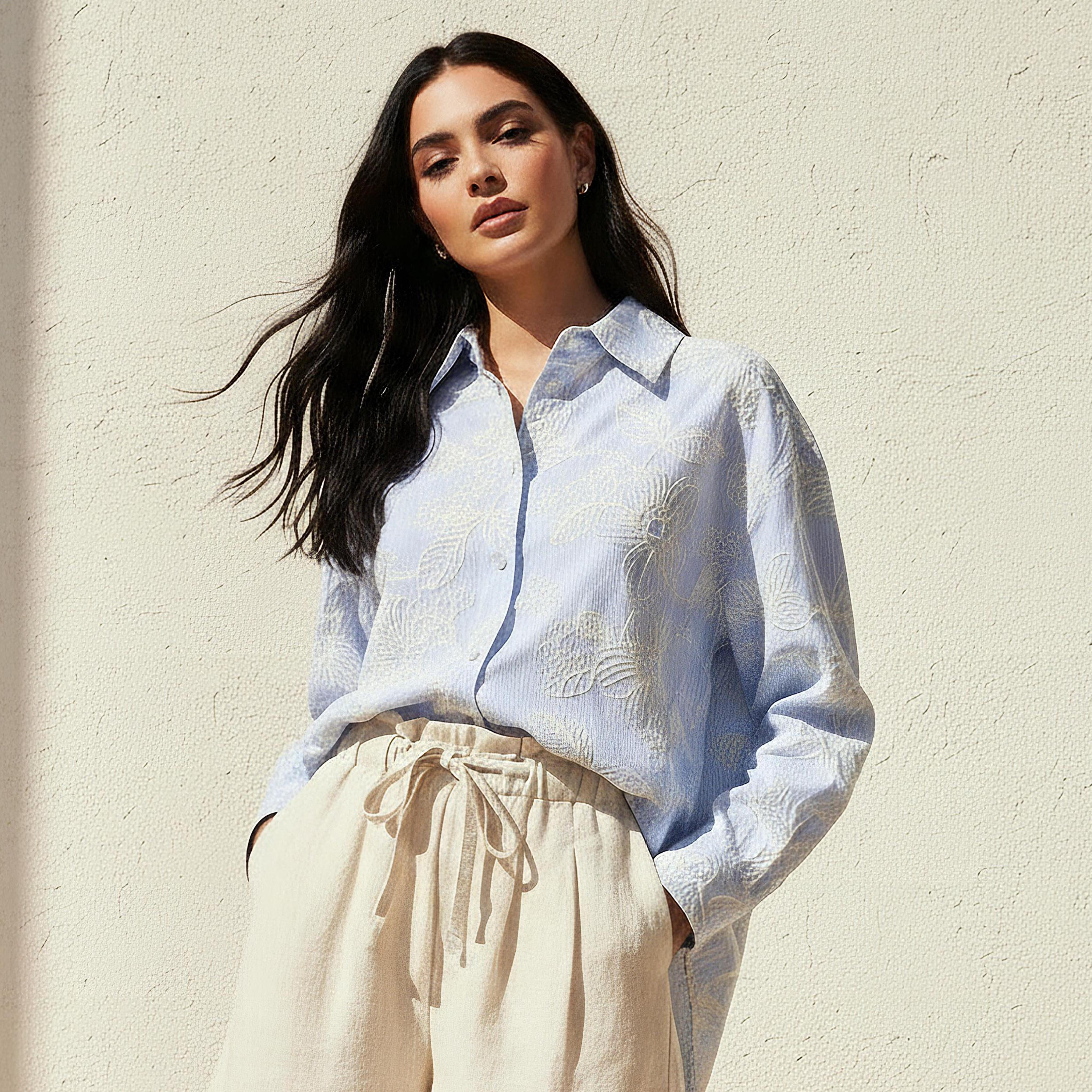 Shirt with Floral Embroidery-women-clothing-shirtsandblouses-shirts-image-1