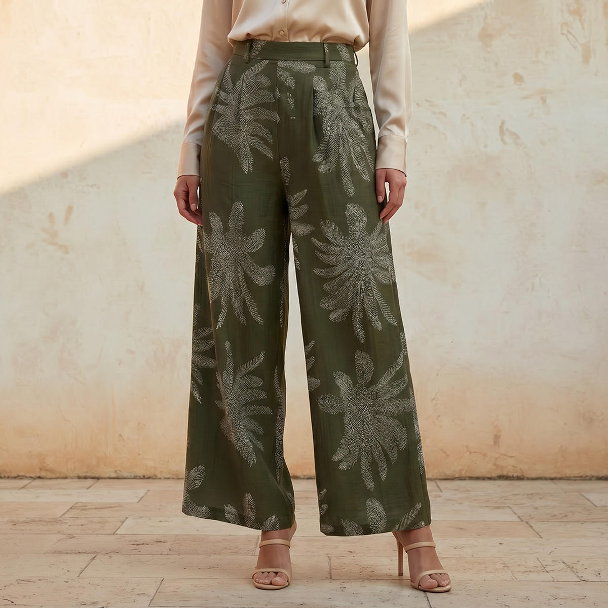 Printed Wide Leg Pants-women-clothing-bottoms-trousers-image-1