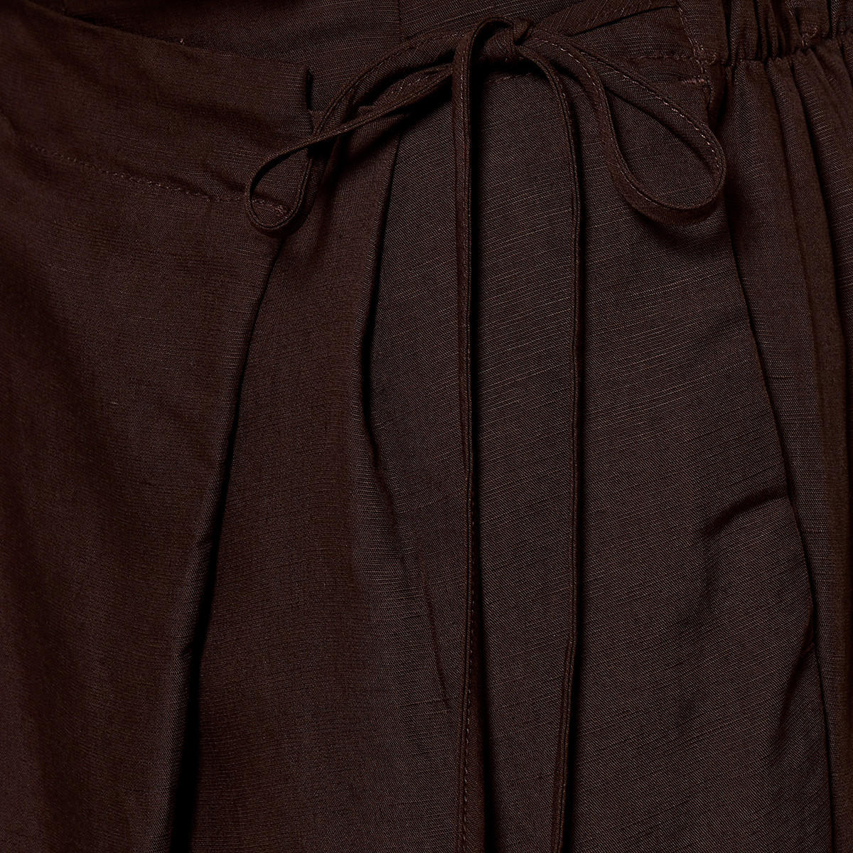 Relaxed Fit Tie-Up Detail Linen Blend Pants-women-clothing-coordsets-image-2