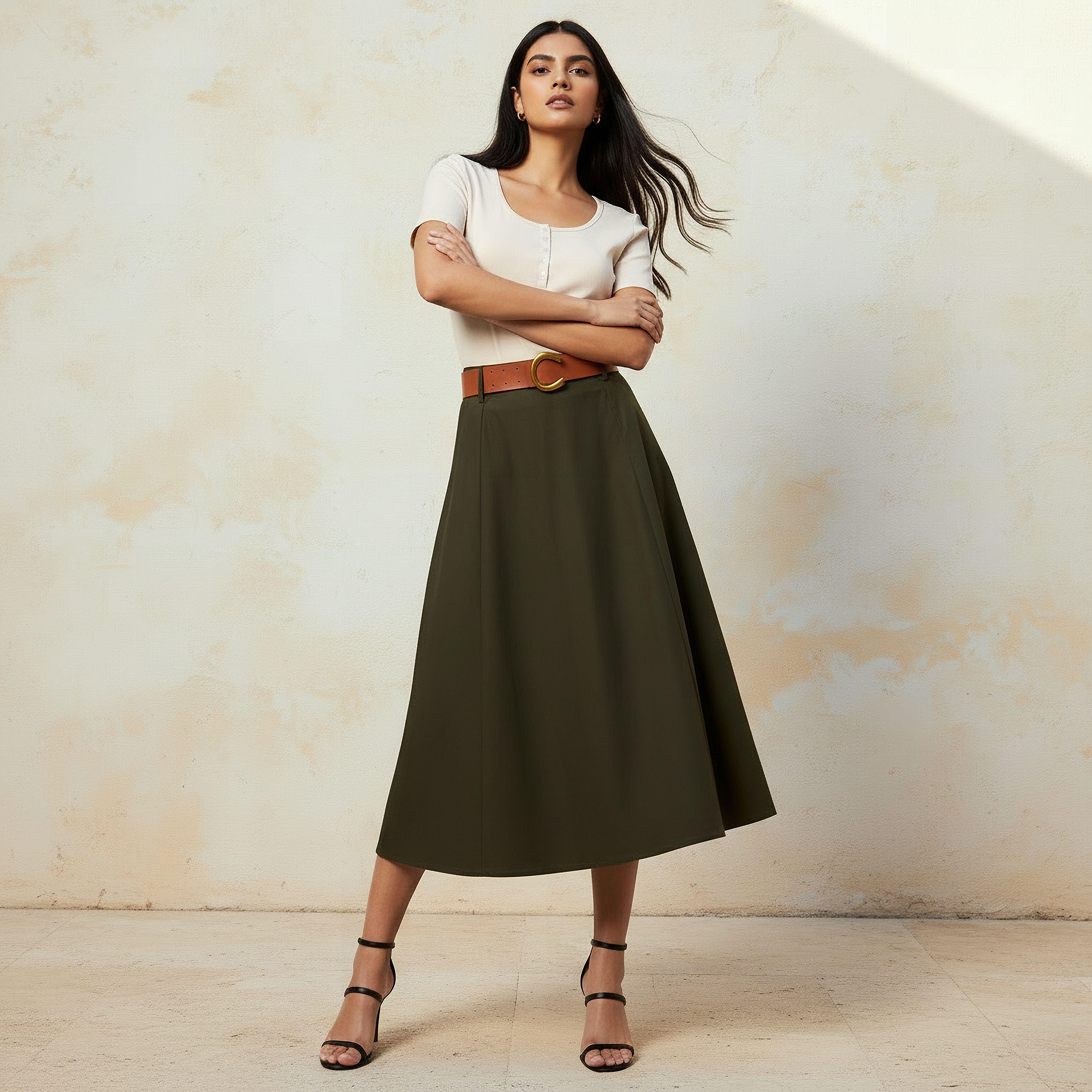 Midi Cotton A-line Skirt-women-clothing-bottoms-skirts-image-3