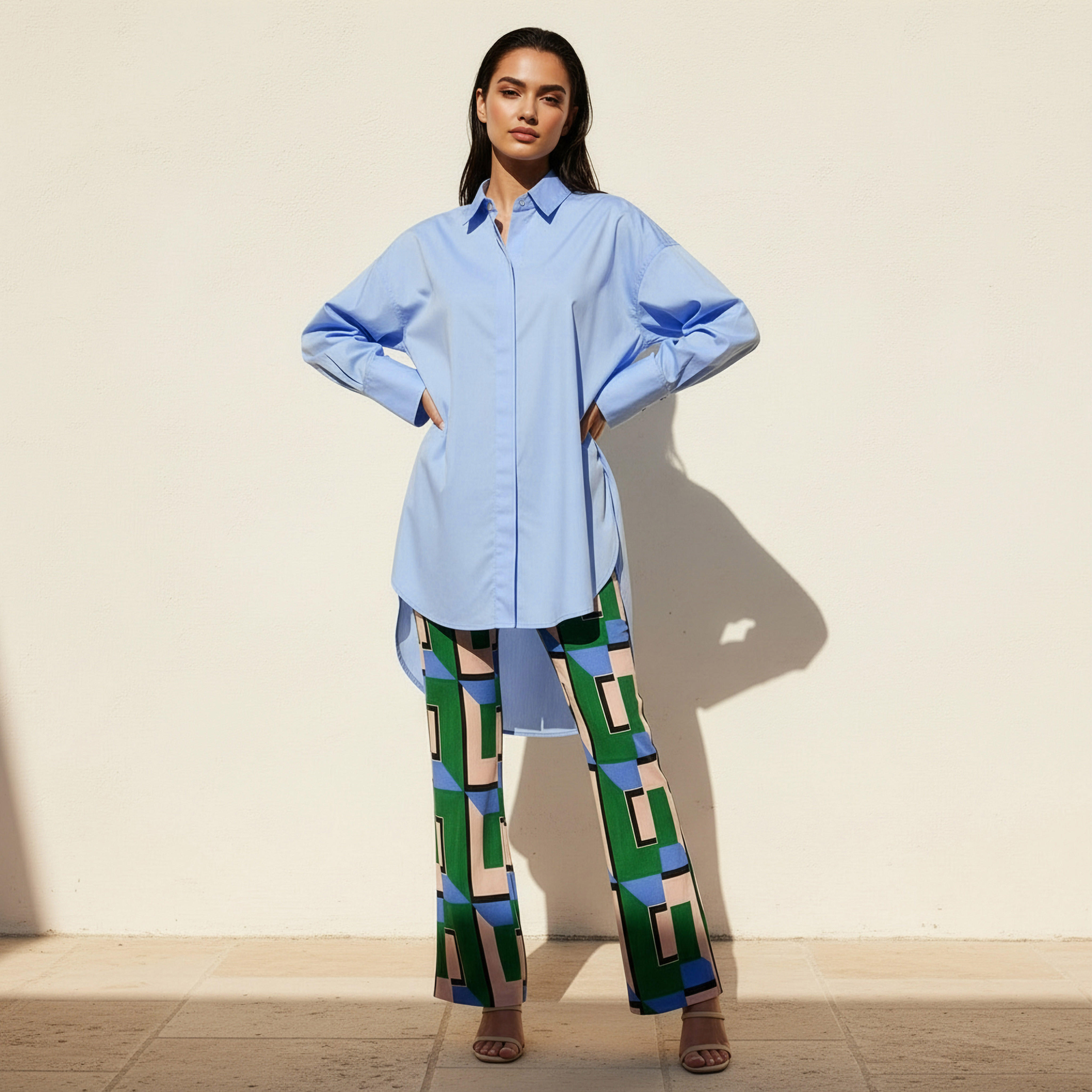 Oversized Poplin Shirt with High-Low Hemline-women-clothing-shirtsandblouses-shirts-image-3
