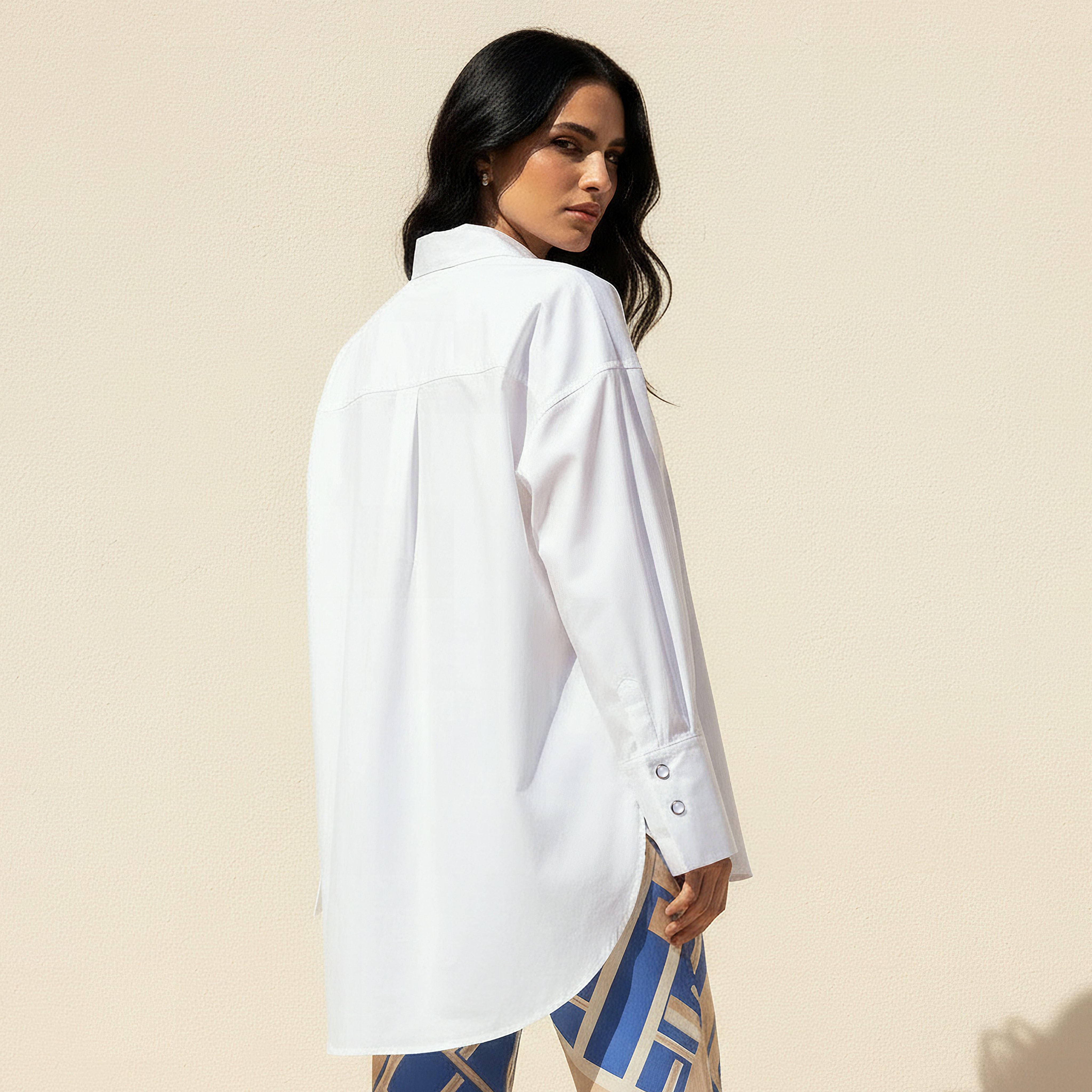 Oversized Poplin Shirt with High-Low Hem-women-clothing-shirtsandblouses-shirts-image-4