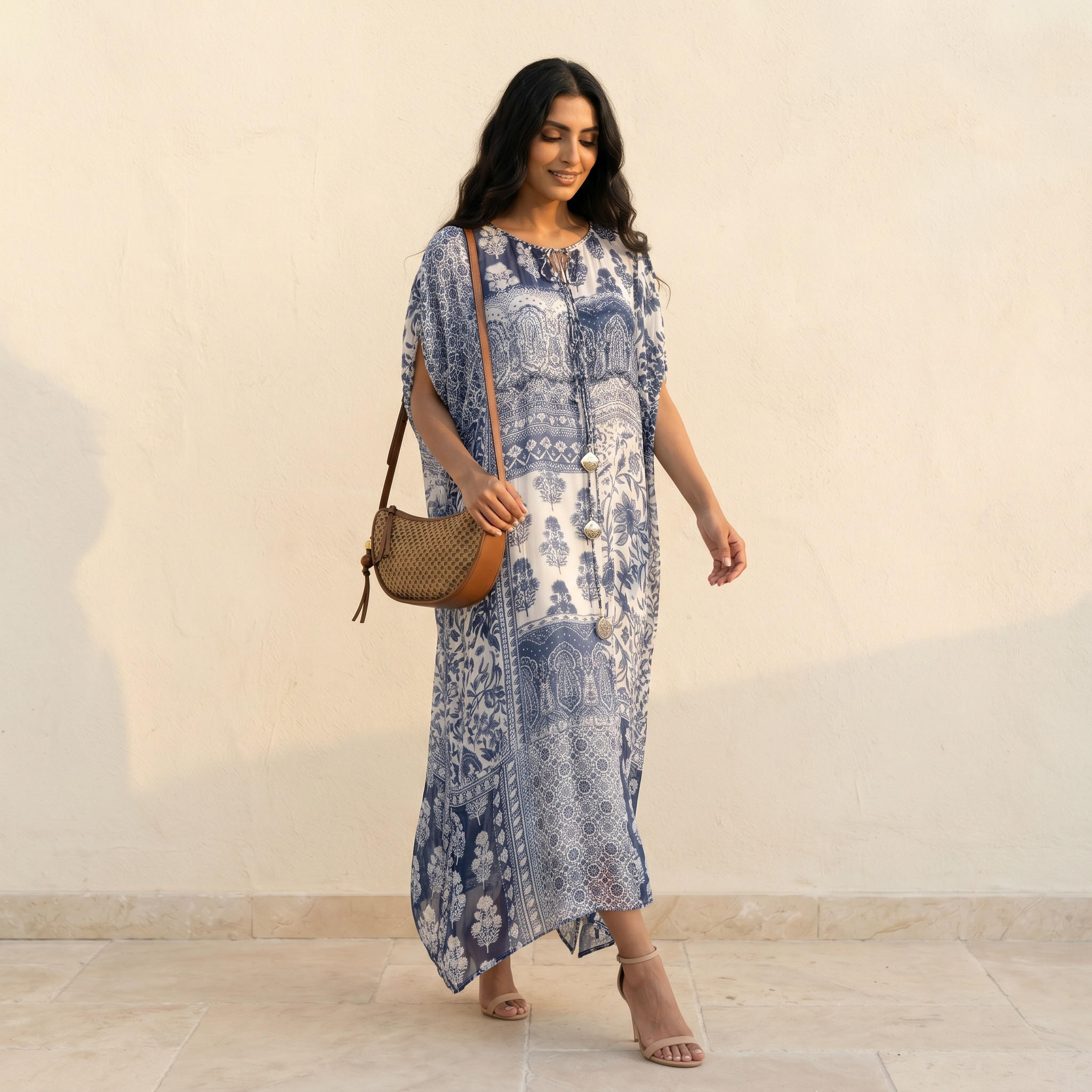 Kaftan Maxi Dress with Paisley Print-women-clothing-dresses-image-1