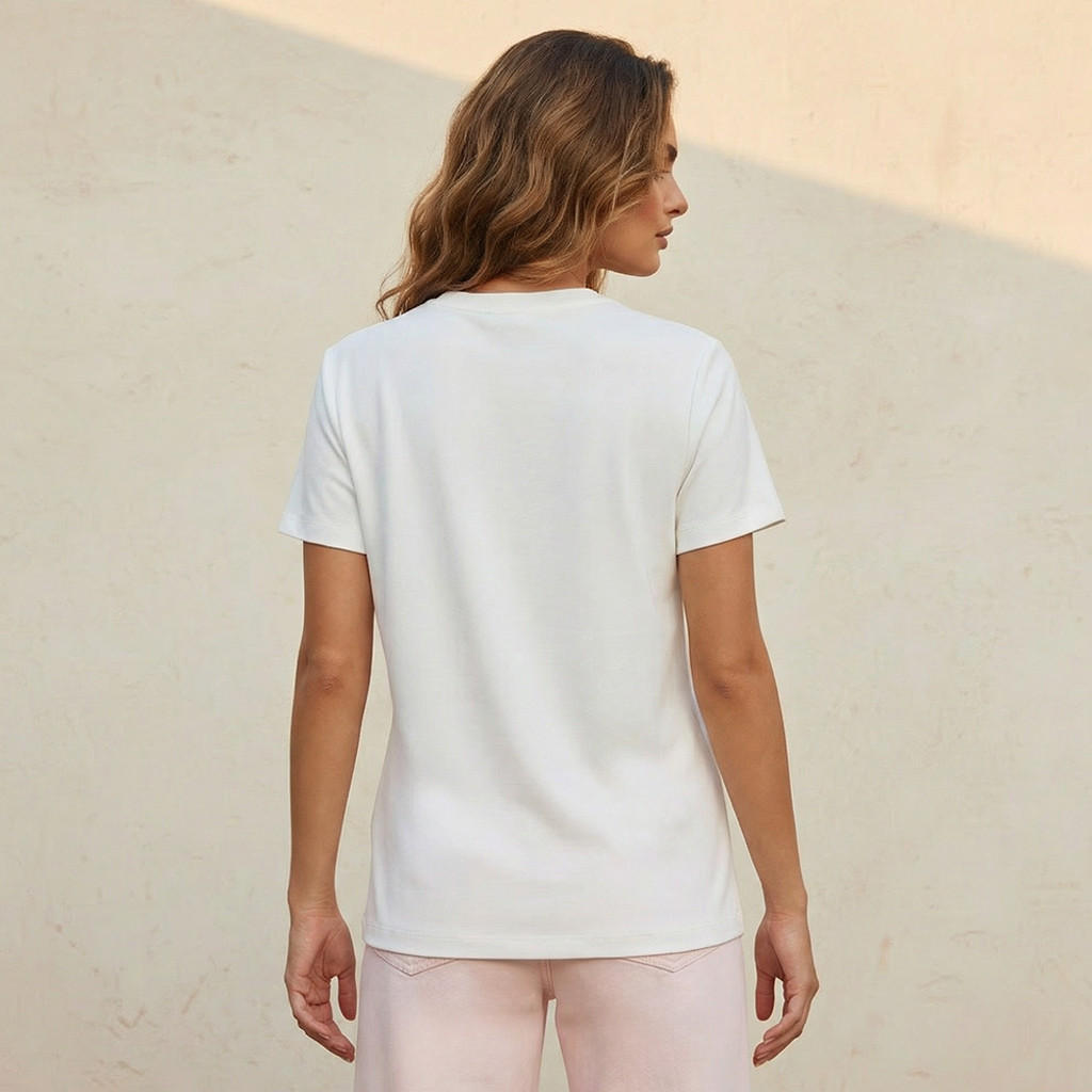 Relaxed Fit T-shirt with Crochet Floral Embellishment-women-clothing-tshirts-image-4