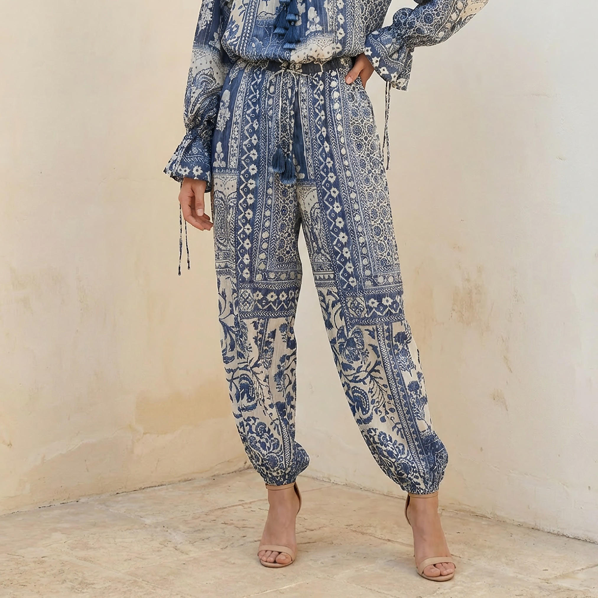 Regular Fit Printed Harem Pants-women-clothing-bottoms-trousers-image-1