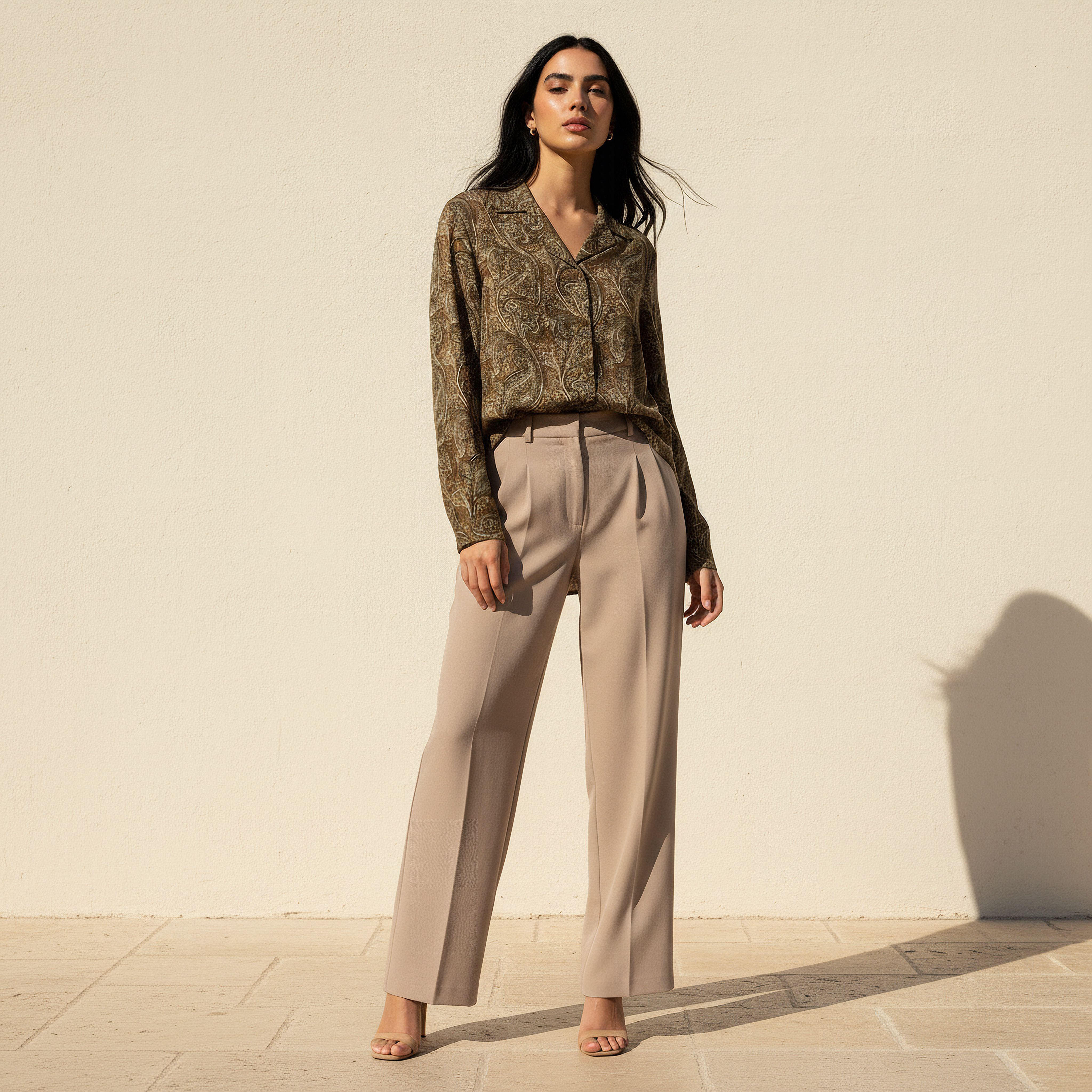 Relaxed Fit Shirt with Notch Collar-women-clothing-shirtsandblouses-shirts-image-3