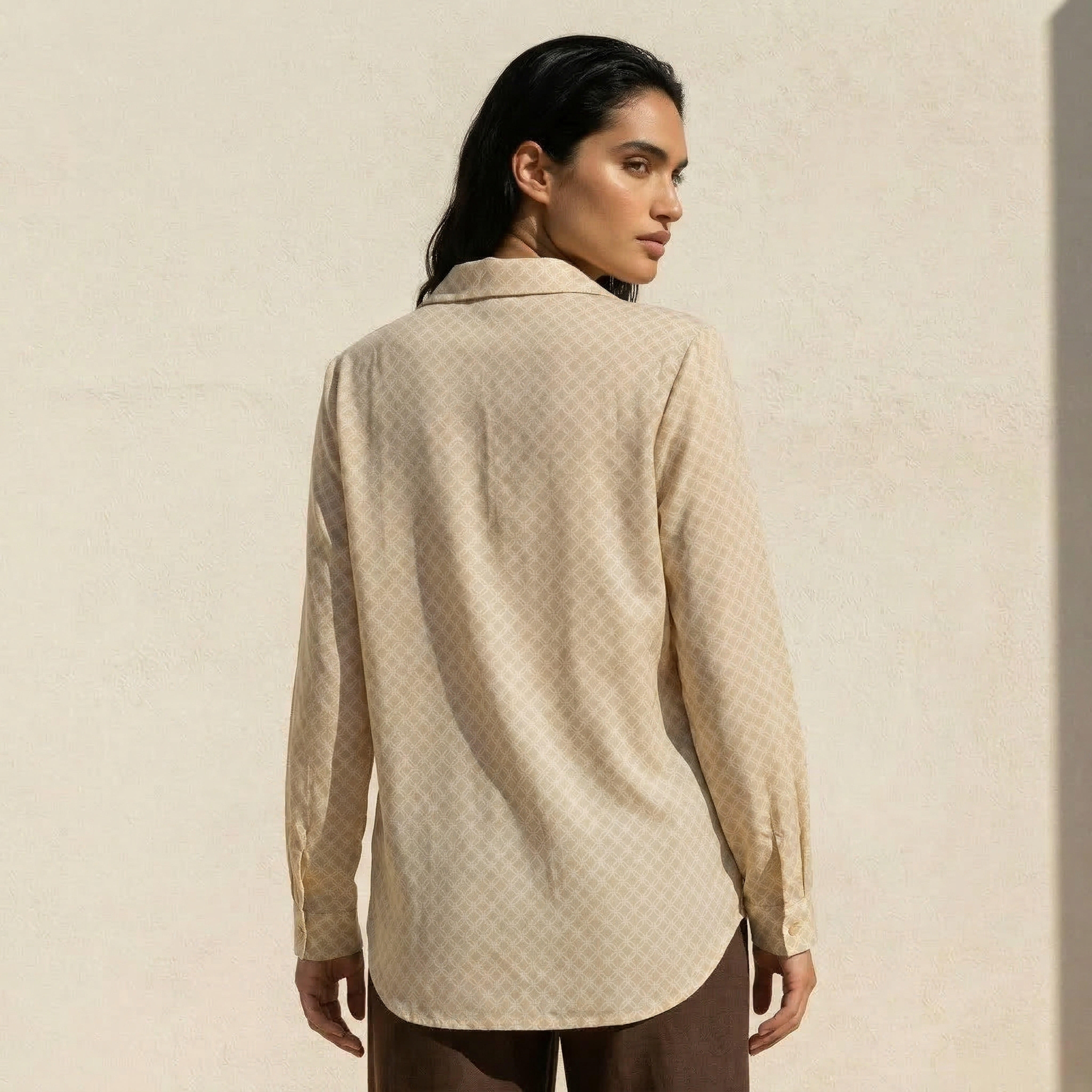 Relaxed Fit Shirt with Notch Collar-women-clothing-shirtsandblouses-shirts-image-4