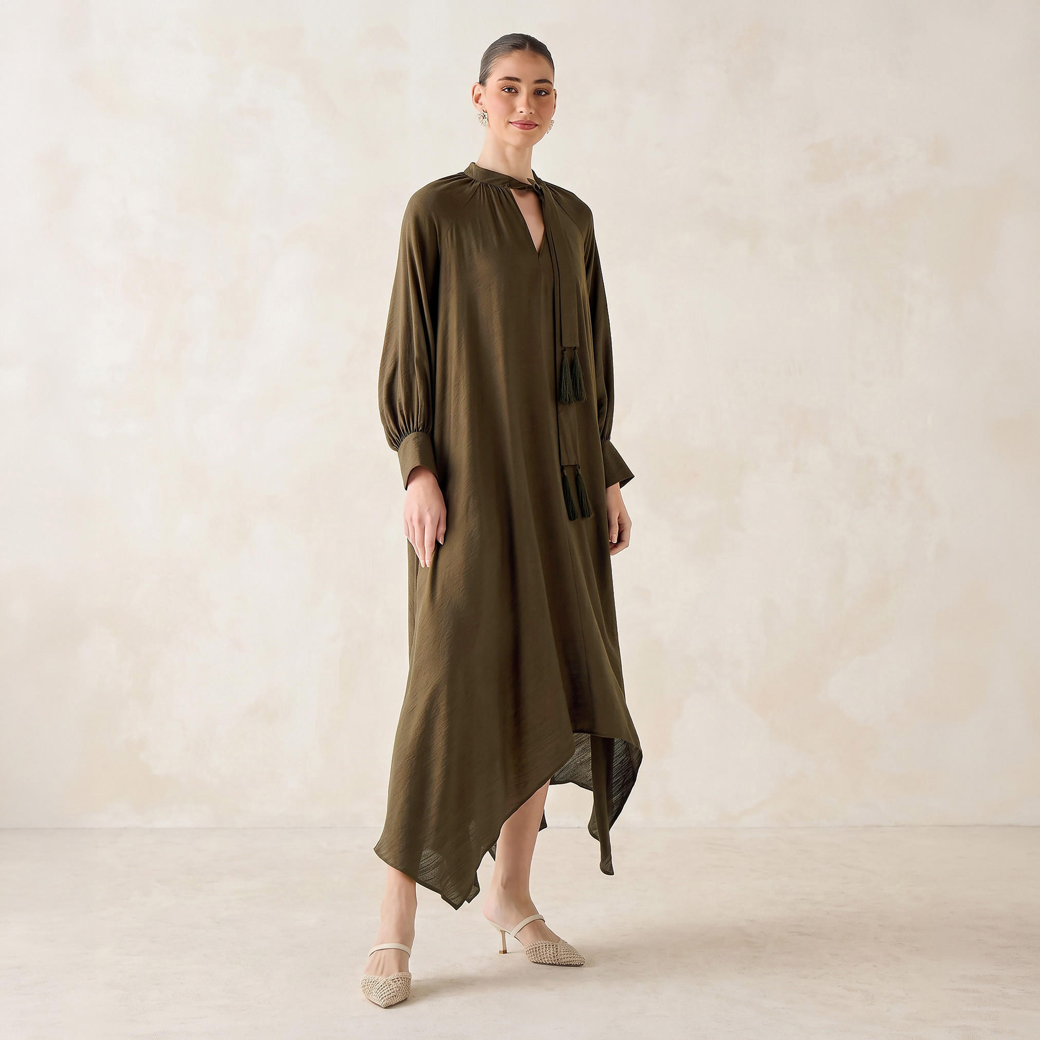 Asymmetric Dress with Neck Tie-Up-women-clothing-dresses-image-1