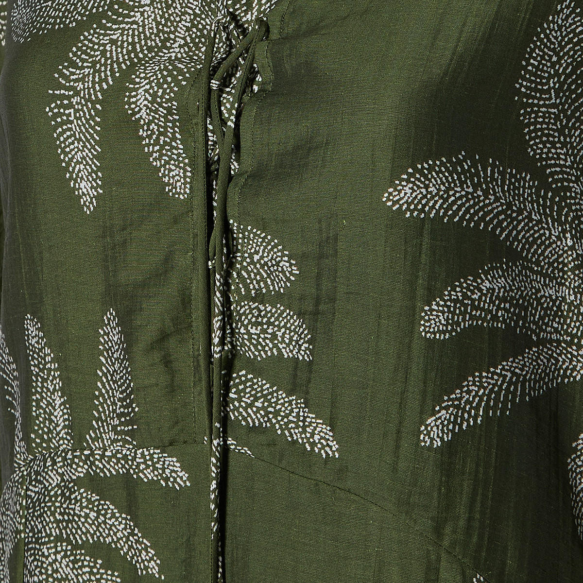 A-line Midi Dress with Leaf Print-women-clothing-dresses-image-2
