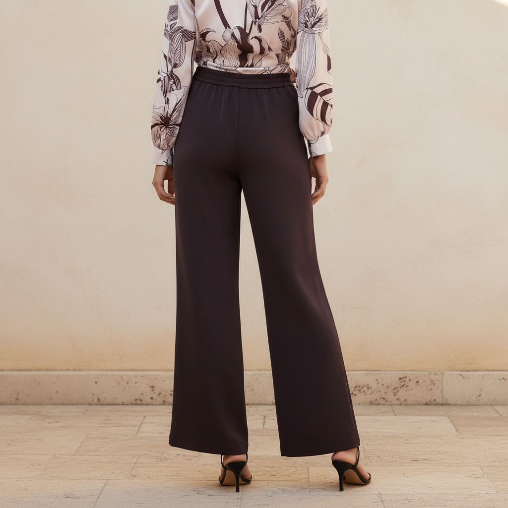 Straight Fit Elasticated Waist Pants-women-clothing-bottoms-trousers-image-4