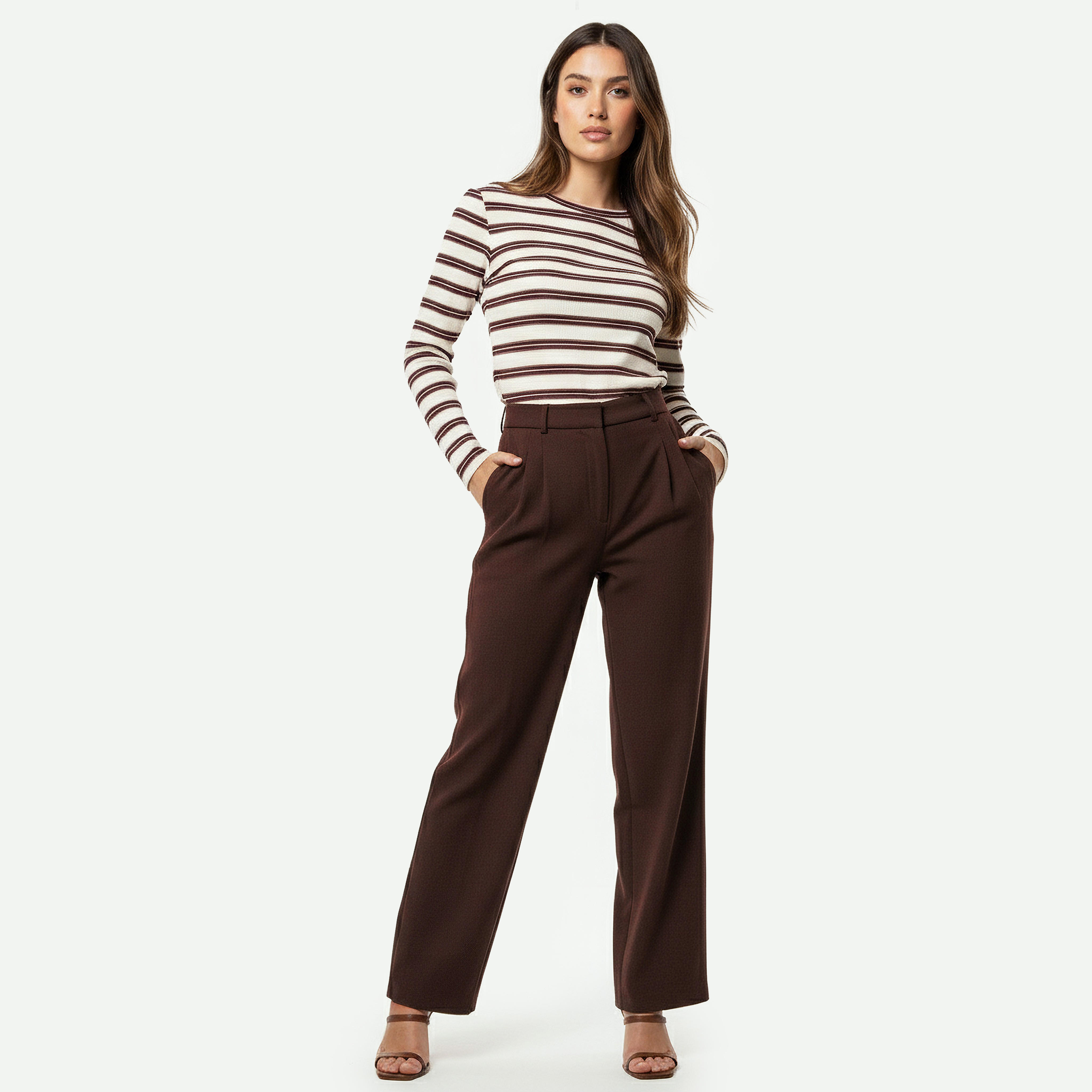 Regular Fit Pleated Pants-women-clothing-bottoms-trousers-image-6