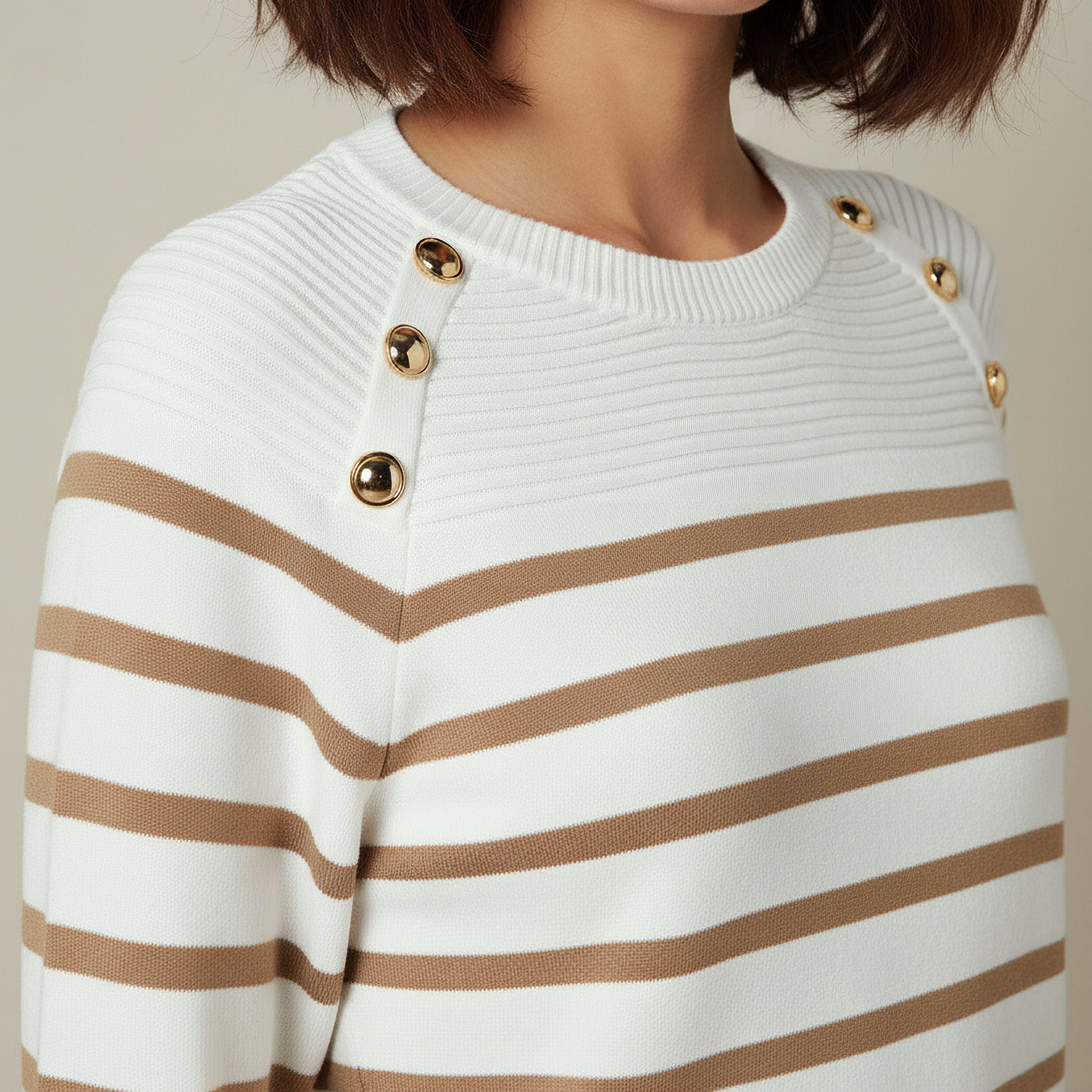 Regular Fit Top with Stripes-women-clothing-tshirts-image-4