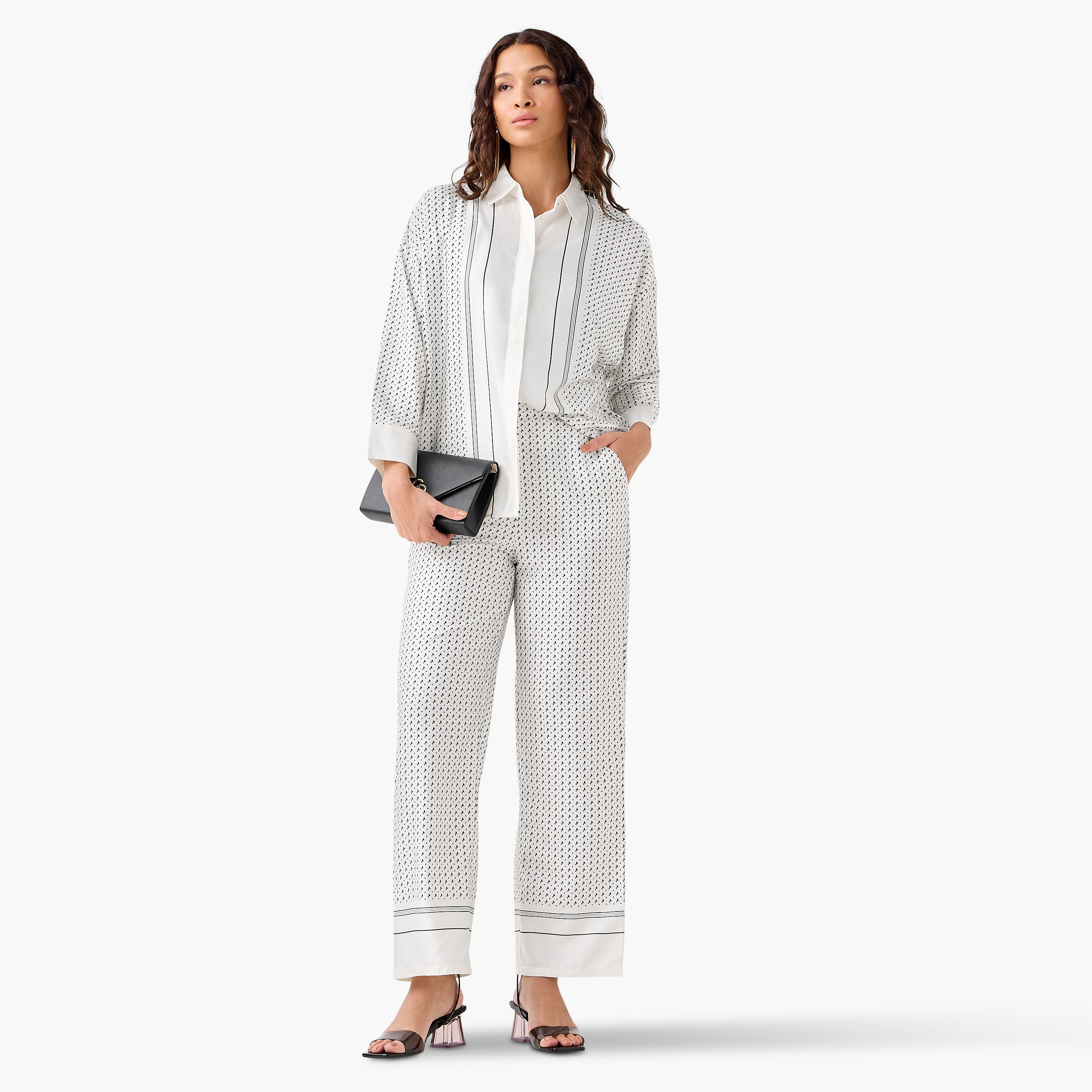 Relaxed Fit Printed Shirt with Contrast Collar-women-clothing-shirtsandblouses-shirts-image-2