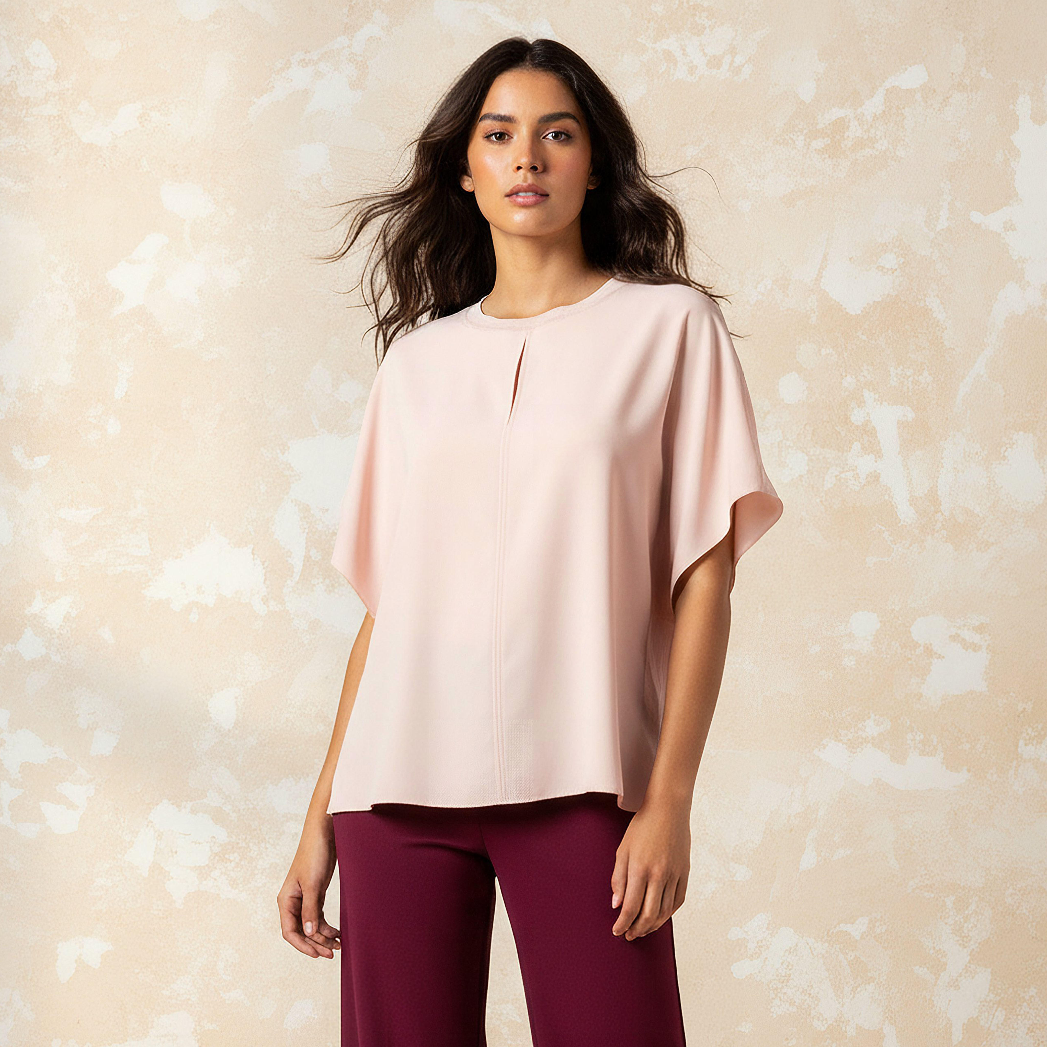 Kimono Sleeves Top with Cutout Detail-women-clothing-shirtsandblouses-blouses-image-1