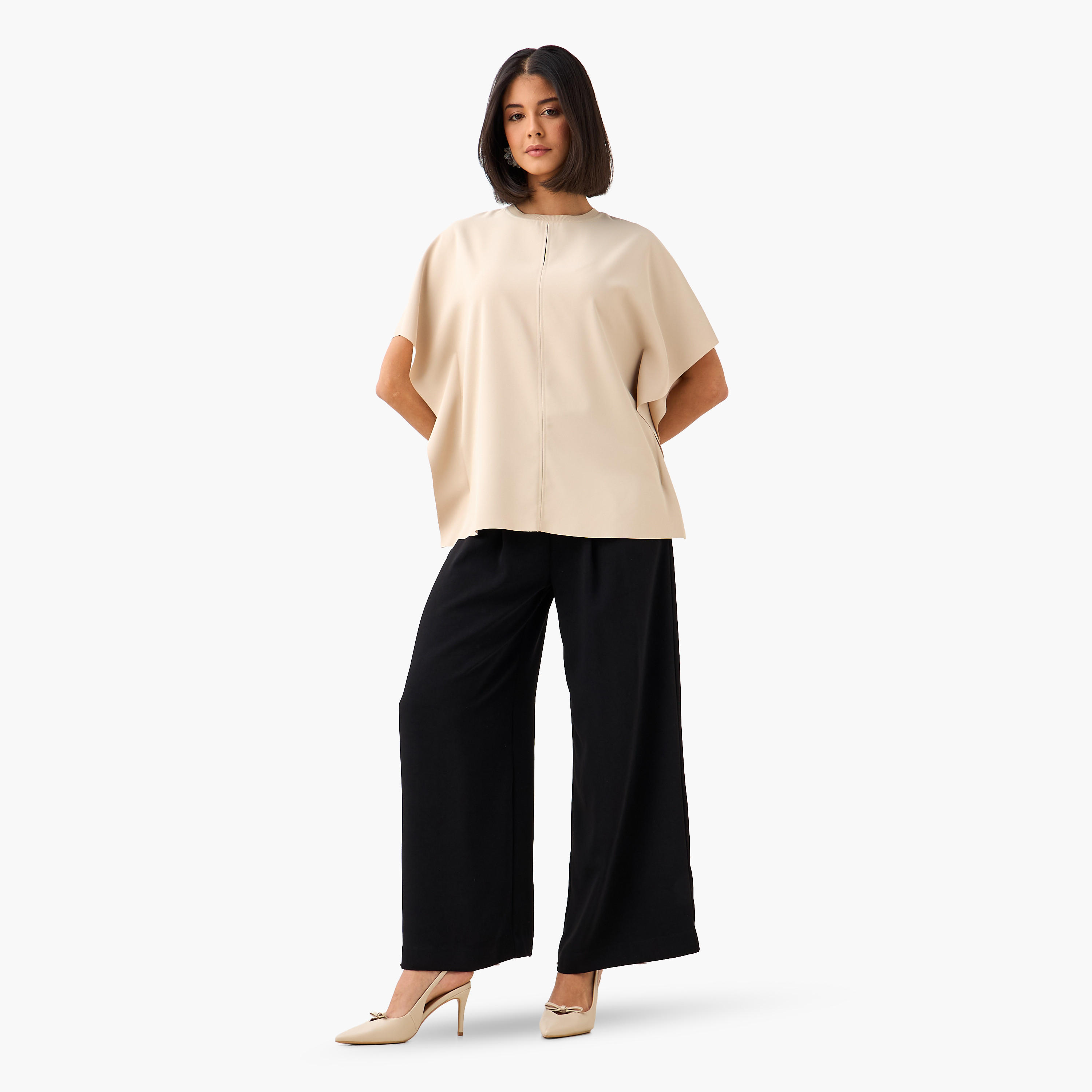 Kimono Sleeves Top with Cutout Detail-women-clothing-shirtsandblouses-blouses-image-3