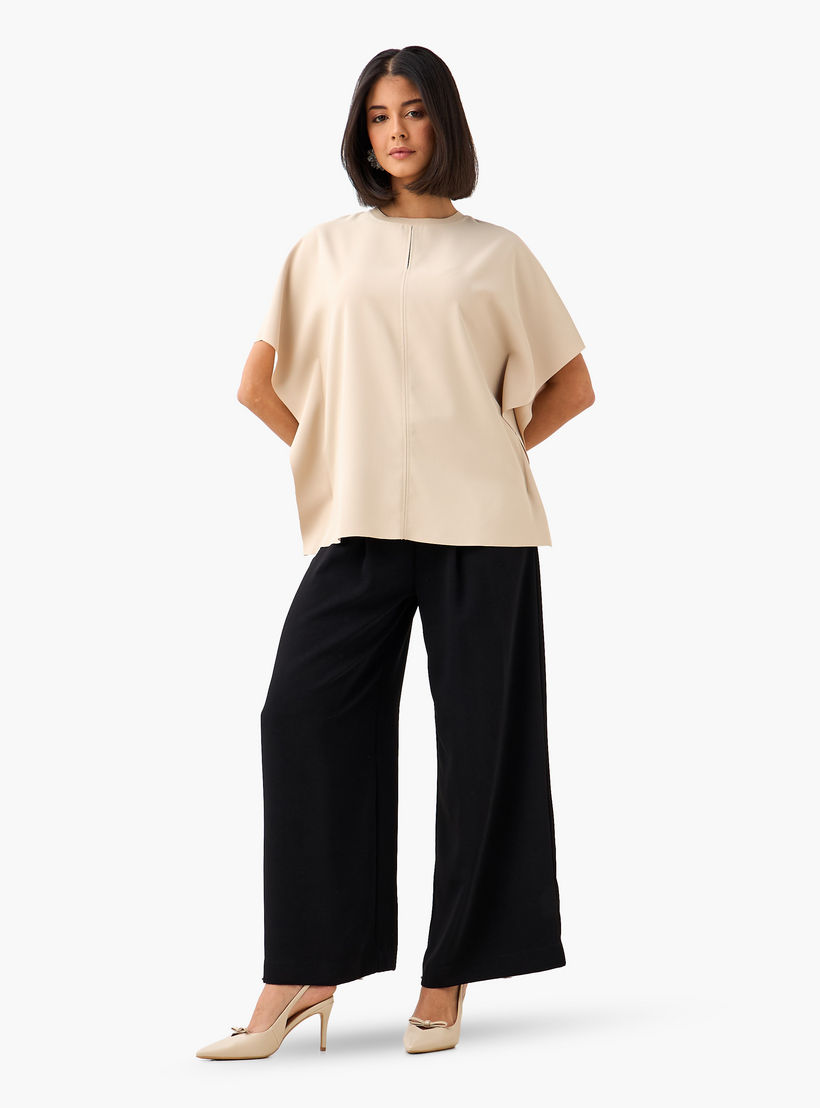 Kimono Sleeves Top with Cutout Detail-women-clothing-shirtsandblouses-blouses-image-3