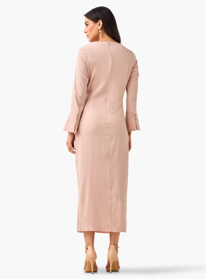 فستان ميدي إيه لاين بتصميم منسدل-women-clothing-dresses-image-4